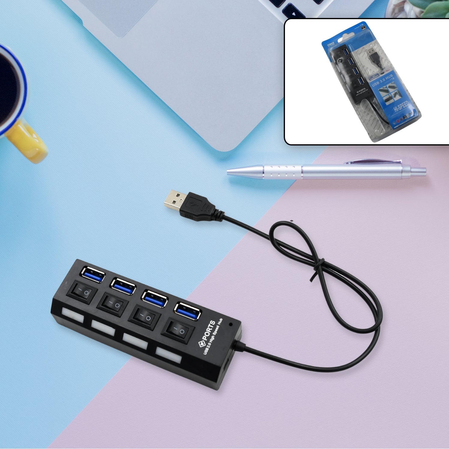 4-Port USB Hub
