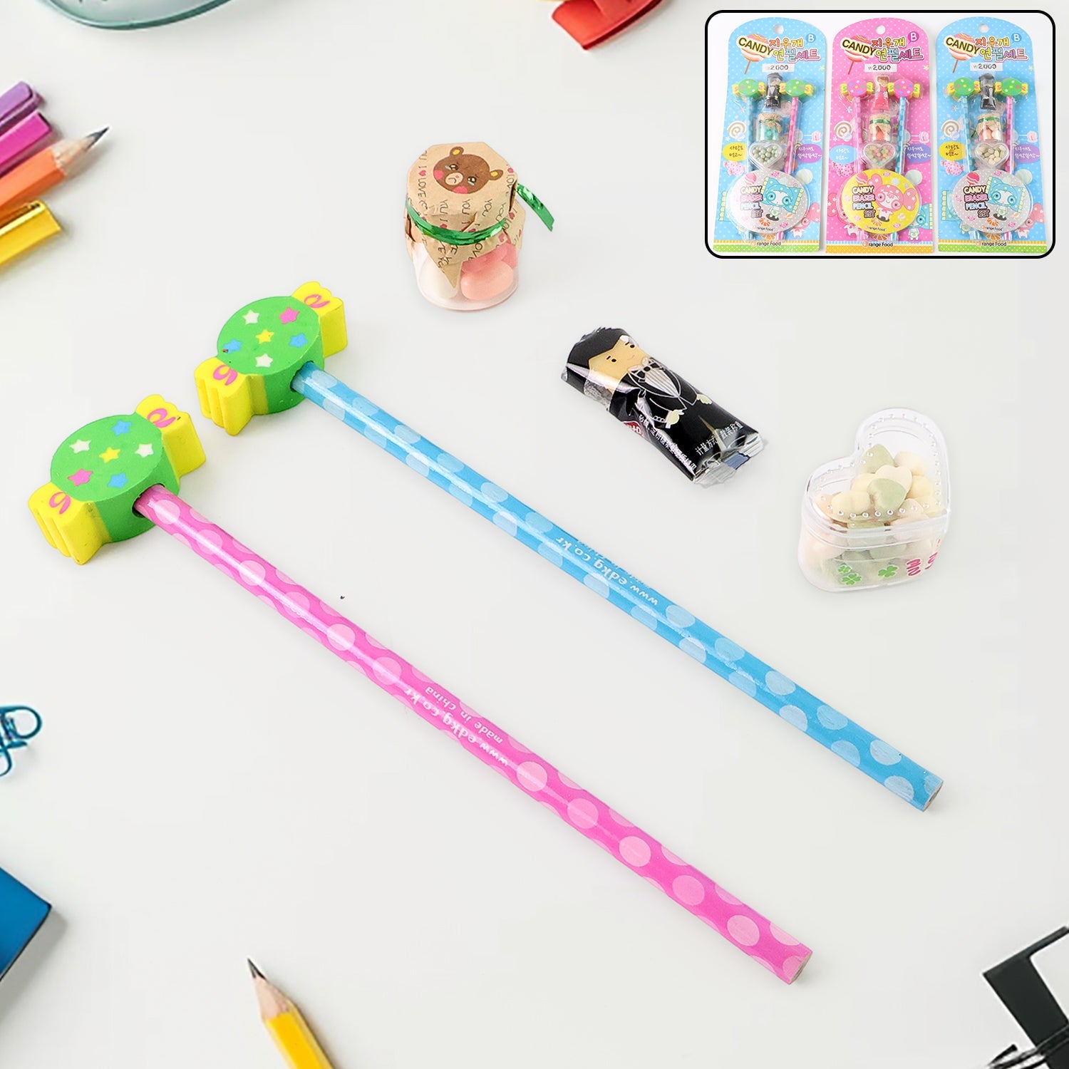 Candy-Themed Pencil Set