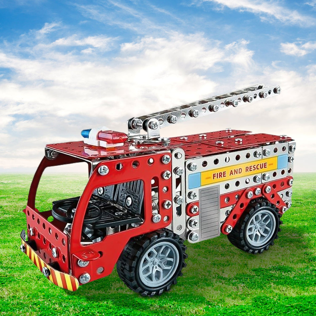 Metal Fire Truck Building Kit