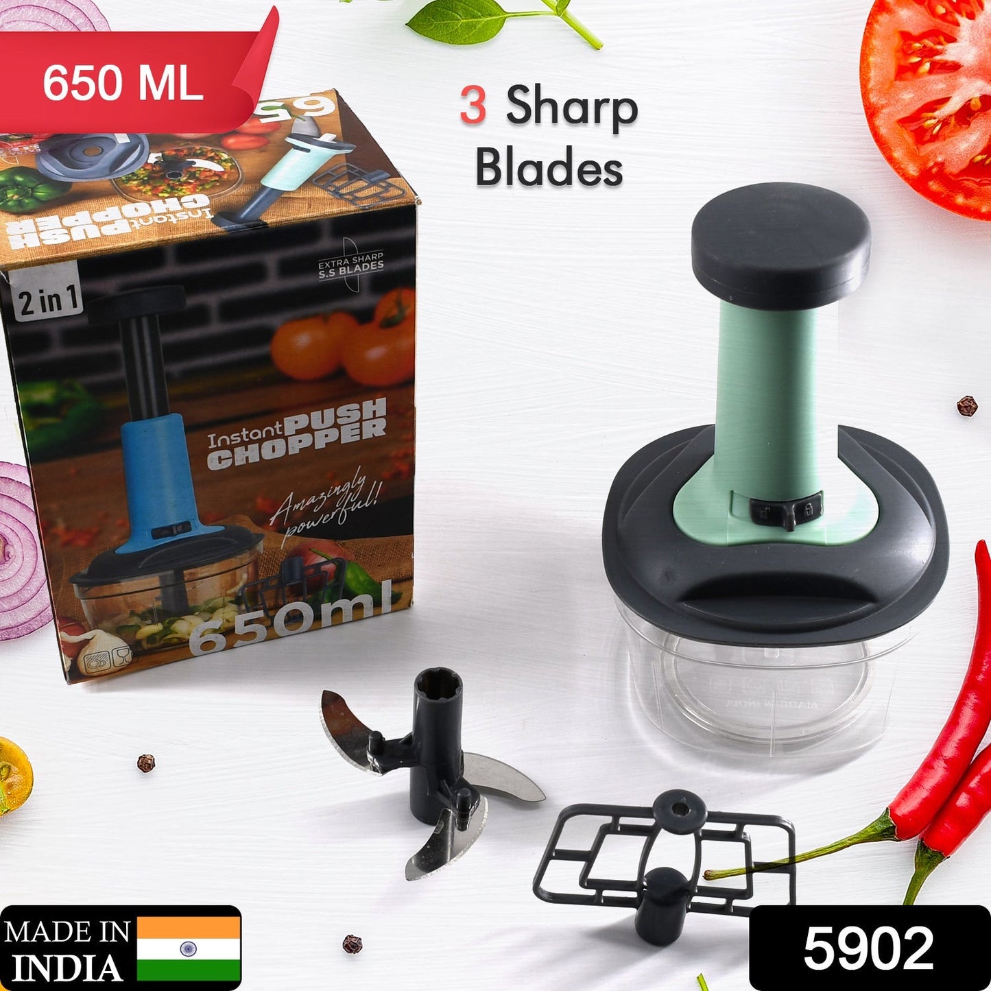 Push Chopper – 3 Blades