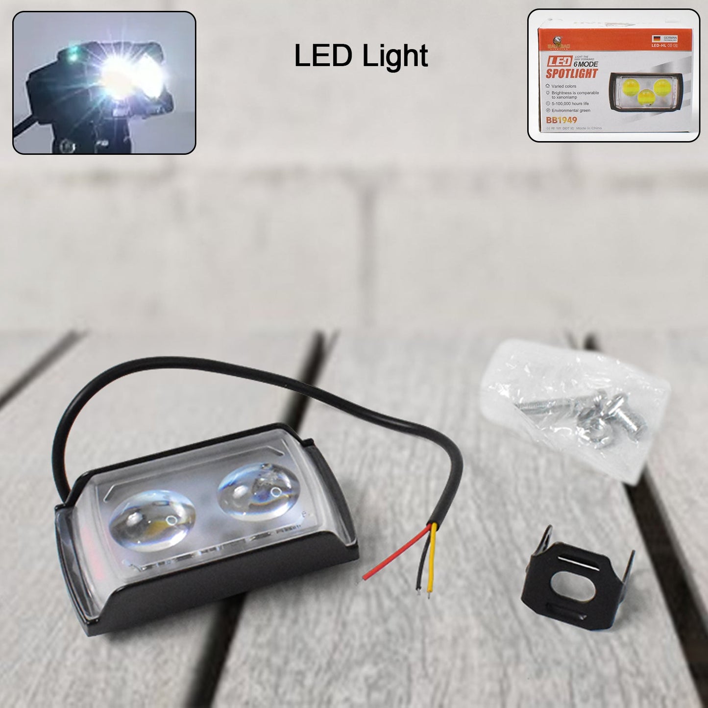 6 Mode Led Spotlight Universal Mini Fog Light