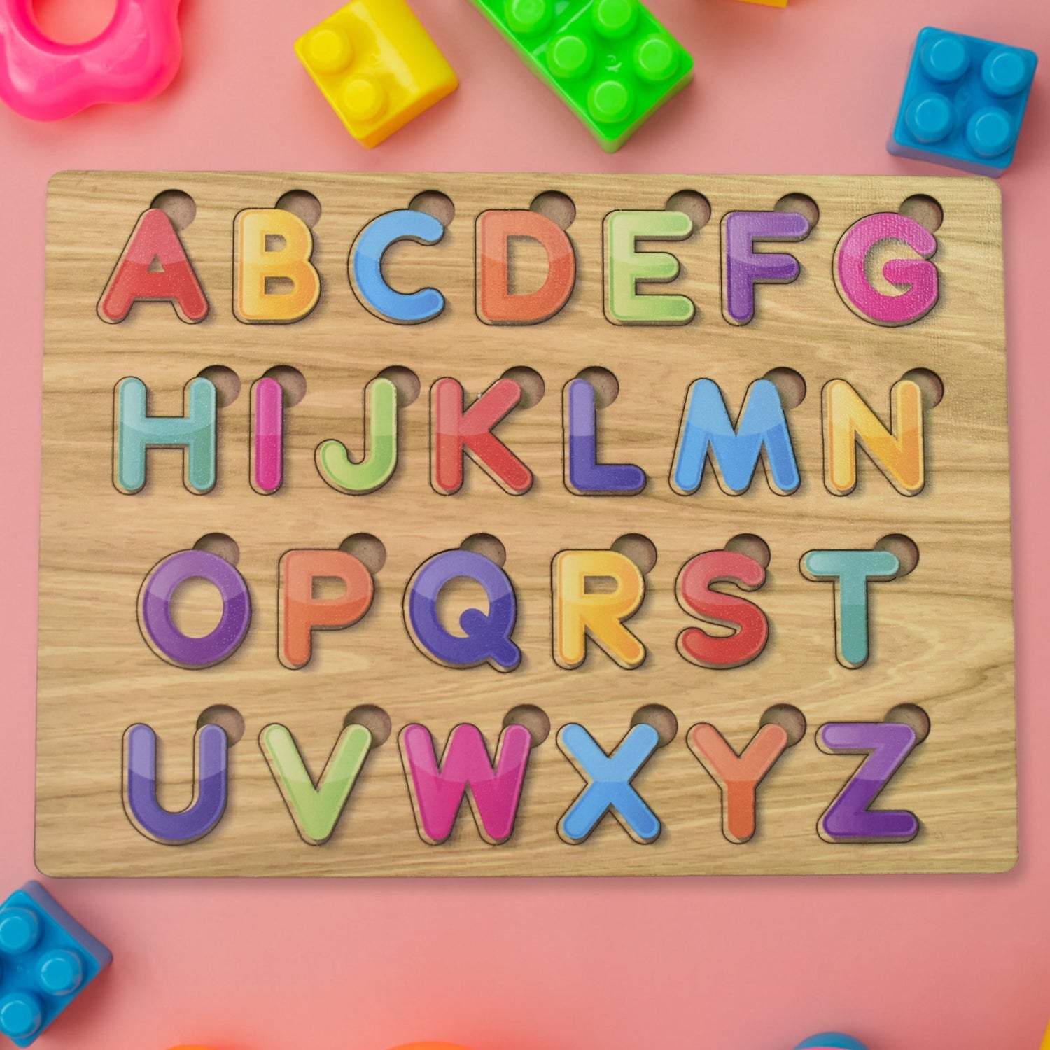 Wooden Puzzle Board ABC Letters
