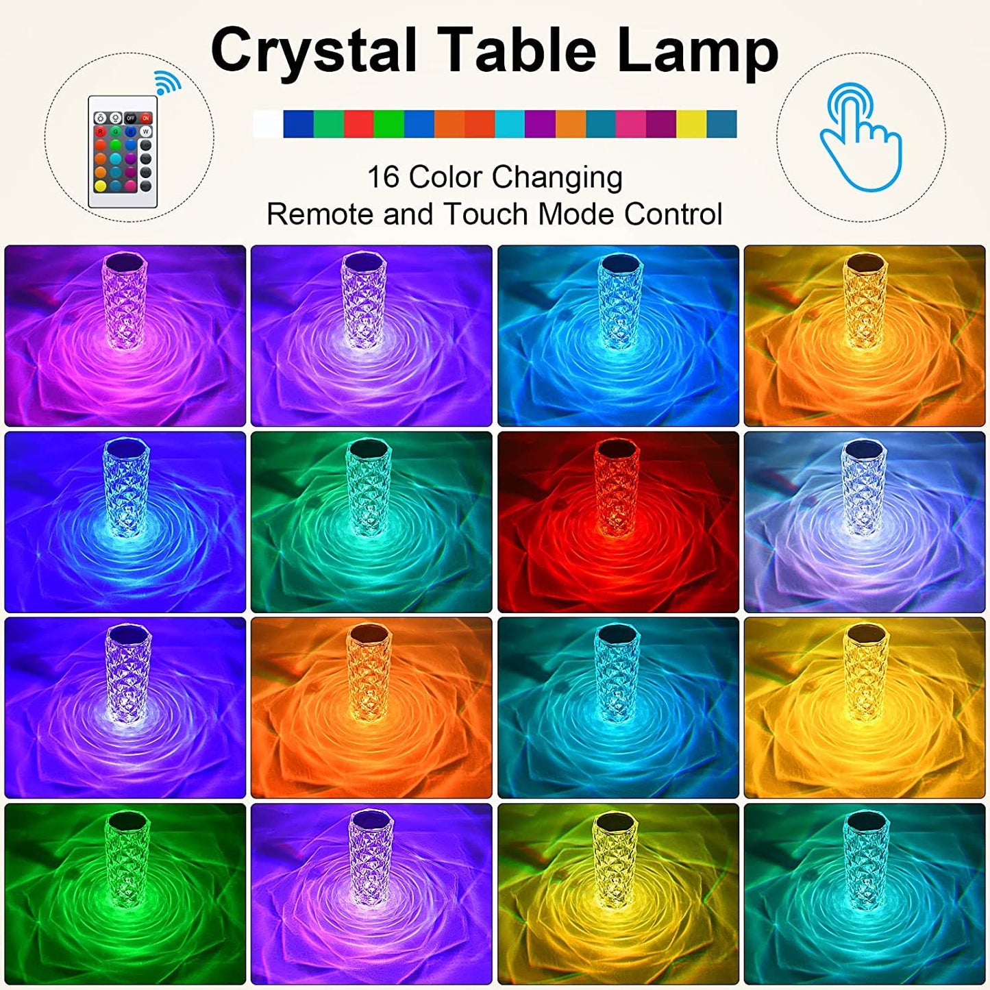 Crystal Rose Lamp