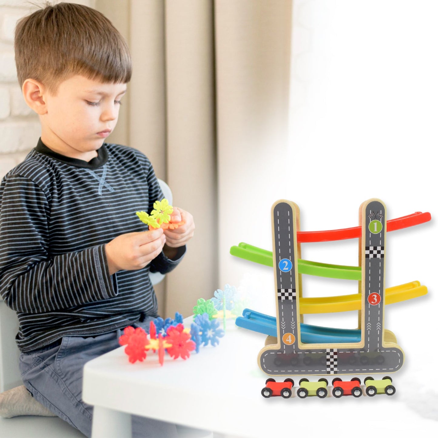 Wooden Click-Clack Car Racer