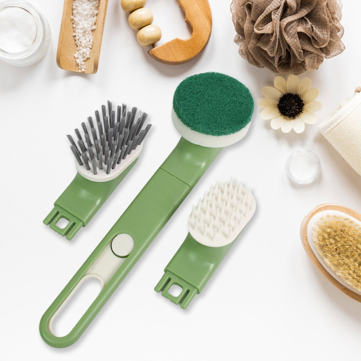 Long-Handle Dish Brush Set
