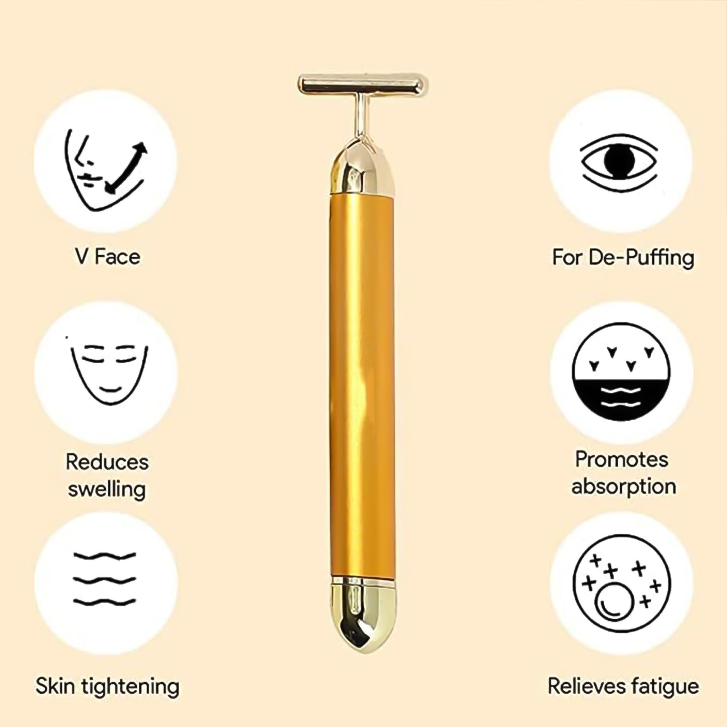 Golden Facial Massager