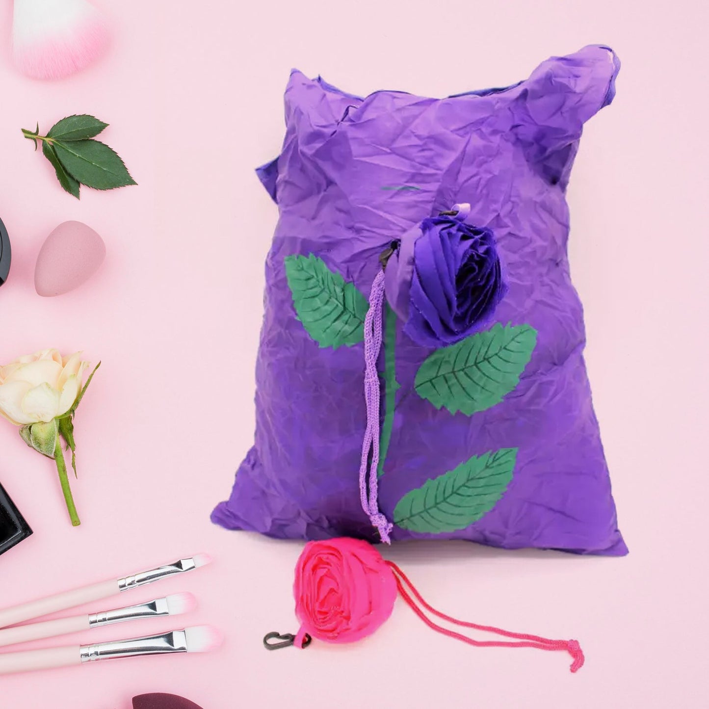 Foldable Bag Cute Rose Shape (1pc)