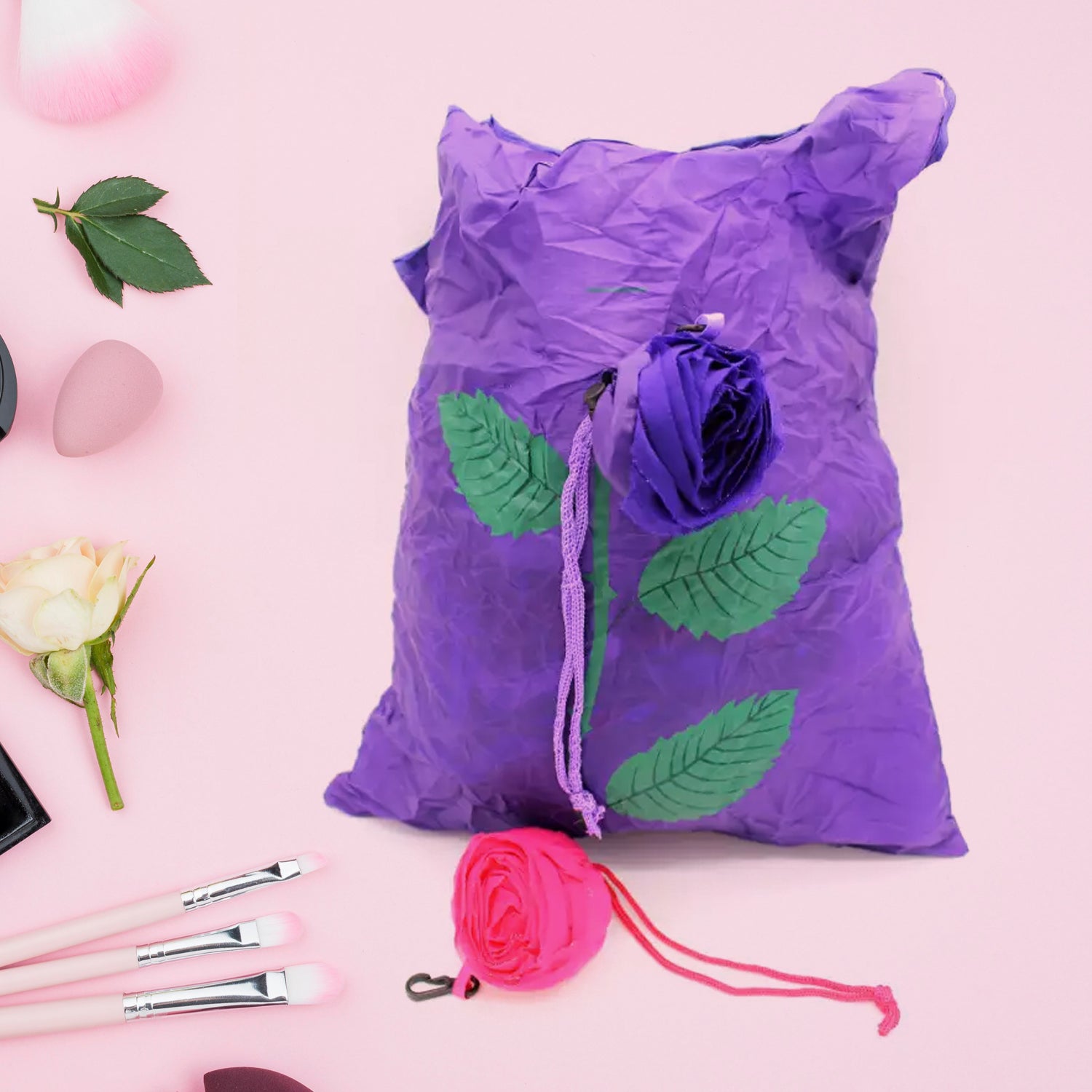 Foldable Bag Cute Rose Shape (1pc)