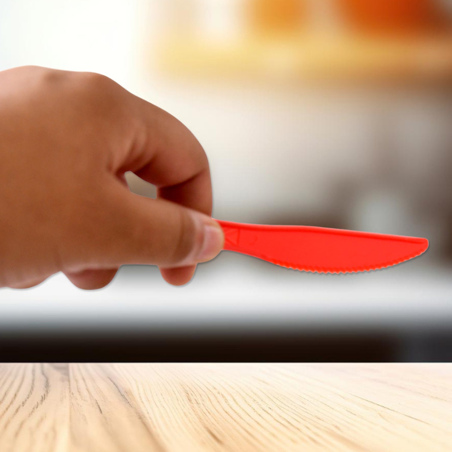 Red Plastic Knives