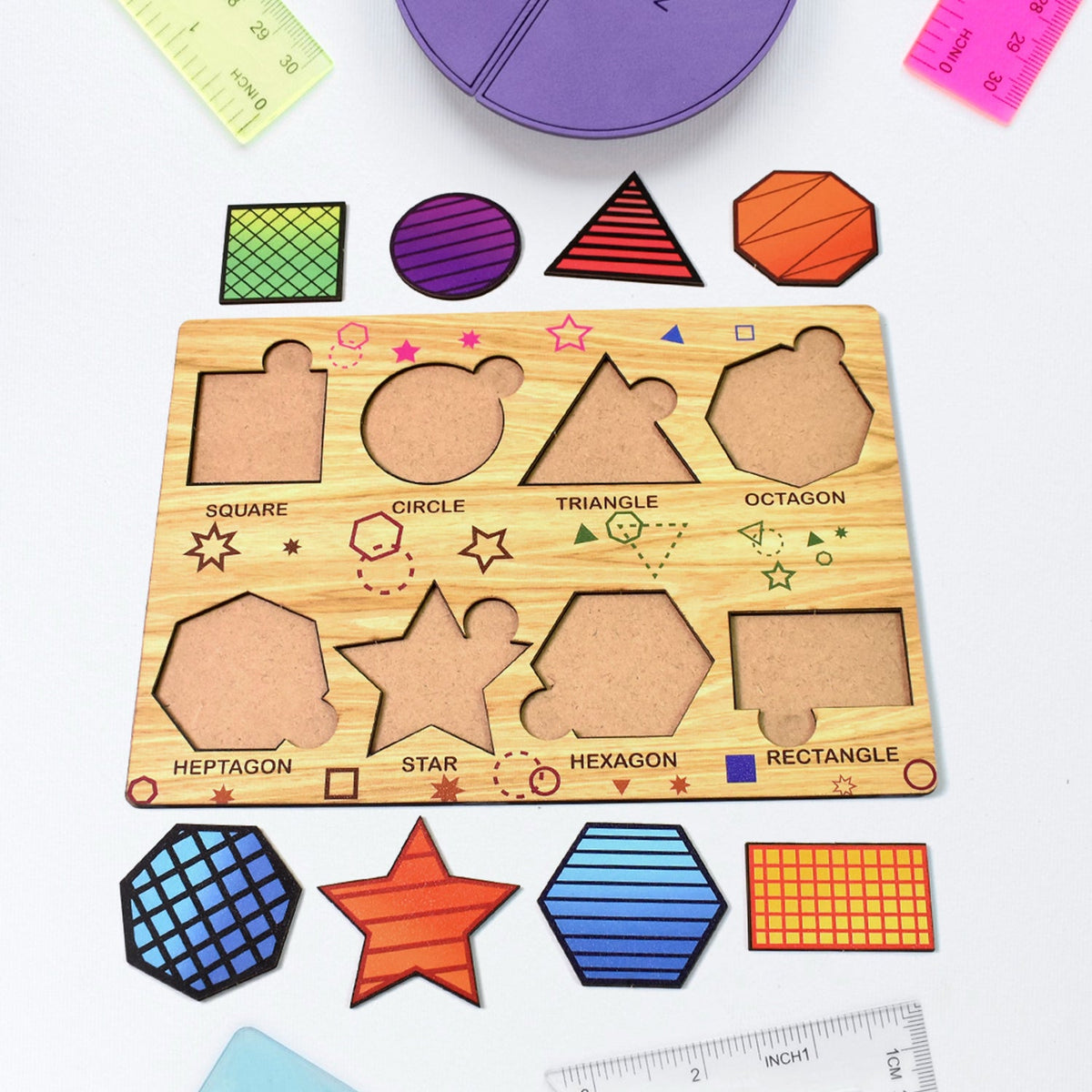 Wooden Triangle Puzzle Board