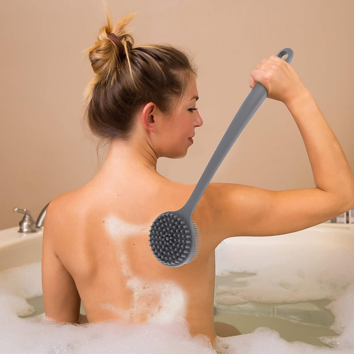 Long Hande Silicone Back Scrubber