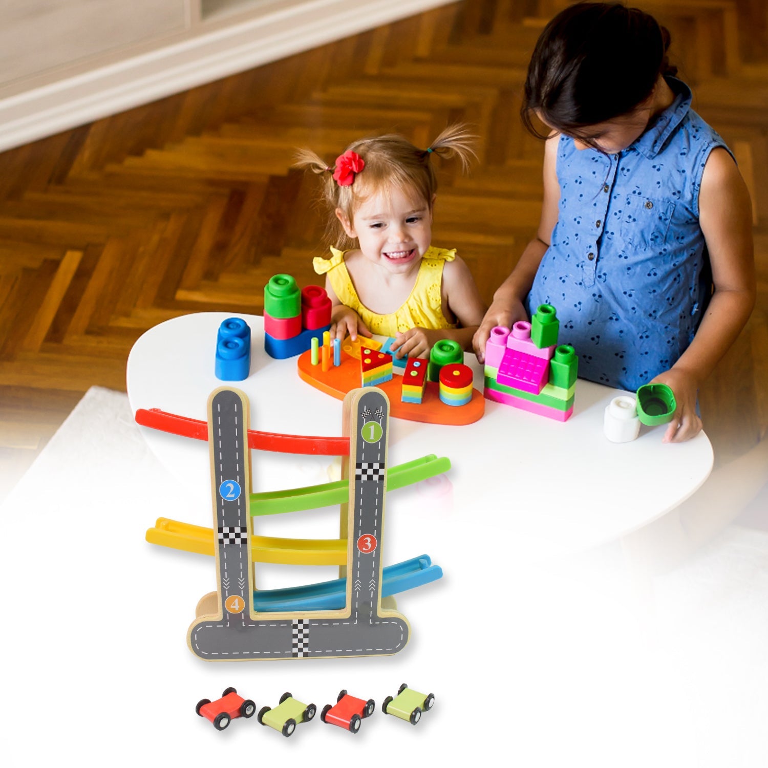 Wooden Click-Clack Race Track