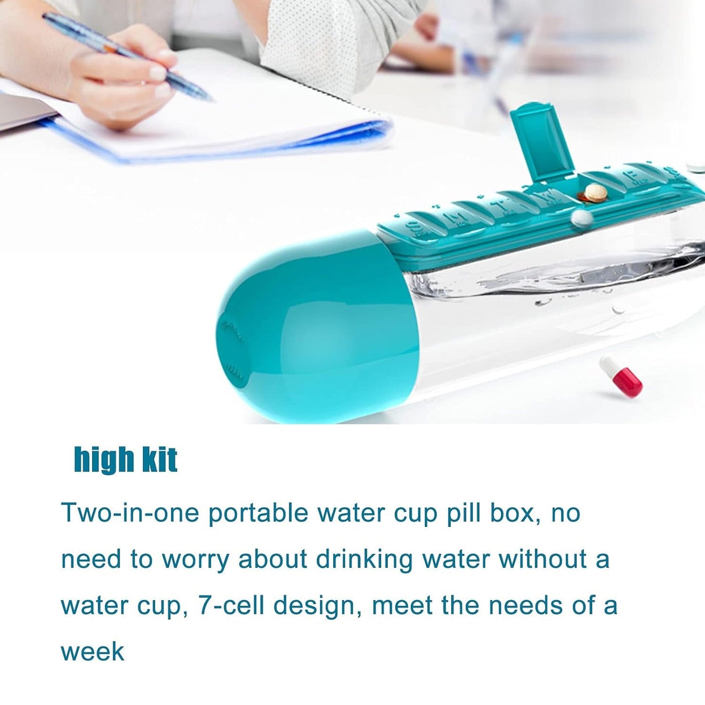 Vitamin  Pill Water Bottle (600 Ml )