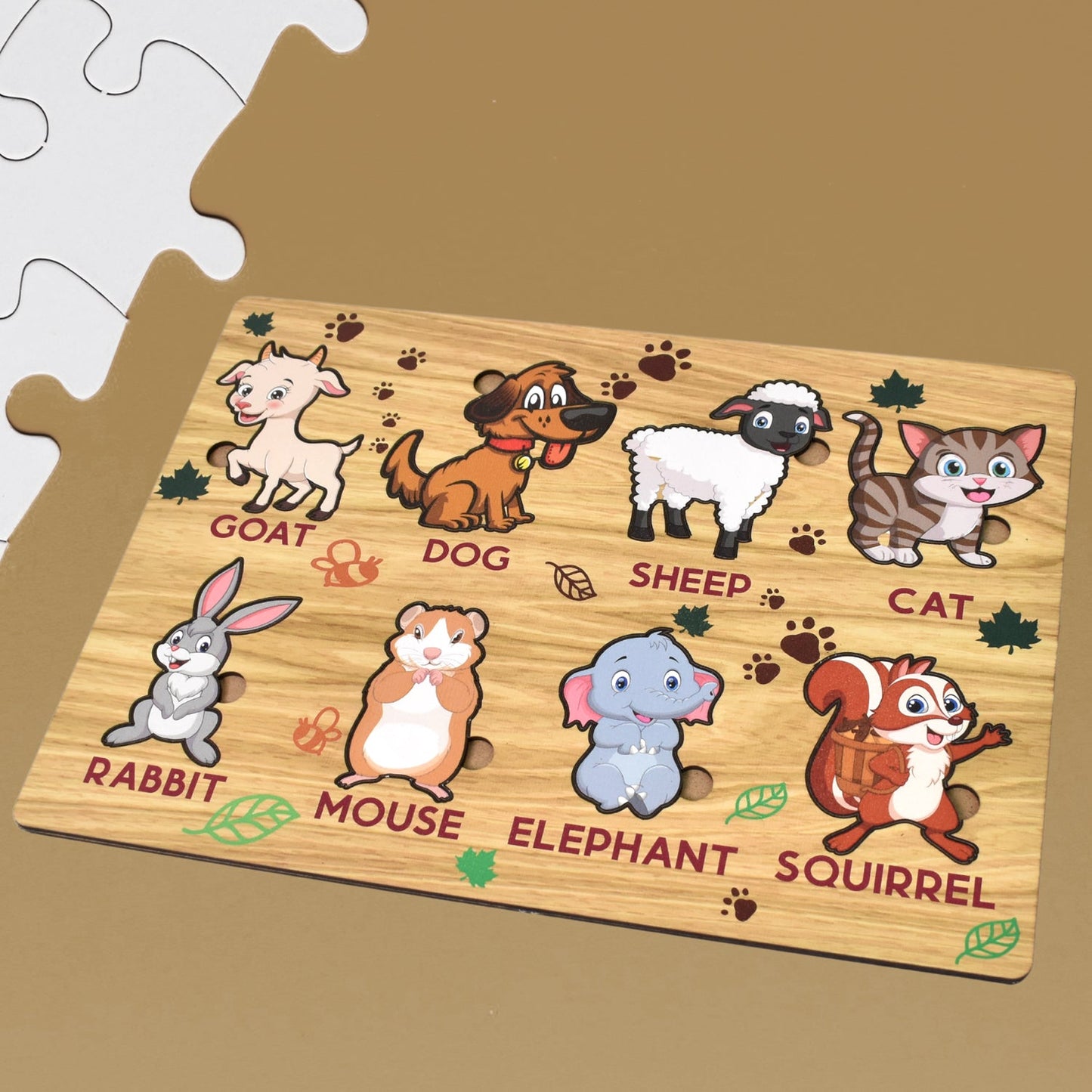 Wooden Animal Puzzle Board