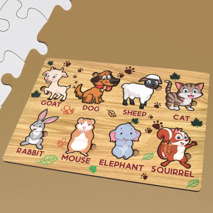 Wooden Animal Puzzle Board
