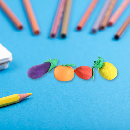 3D Fruits & Vegetables Erasers Set