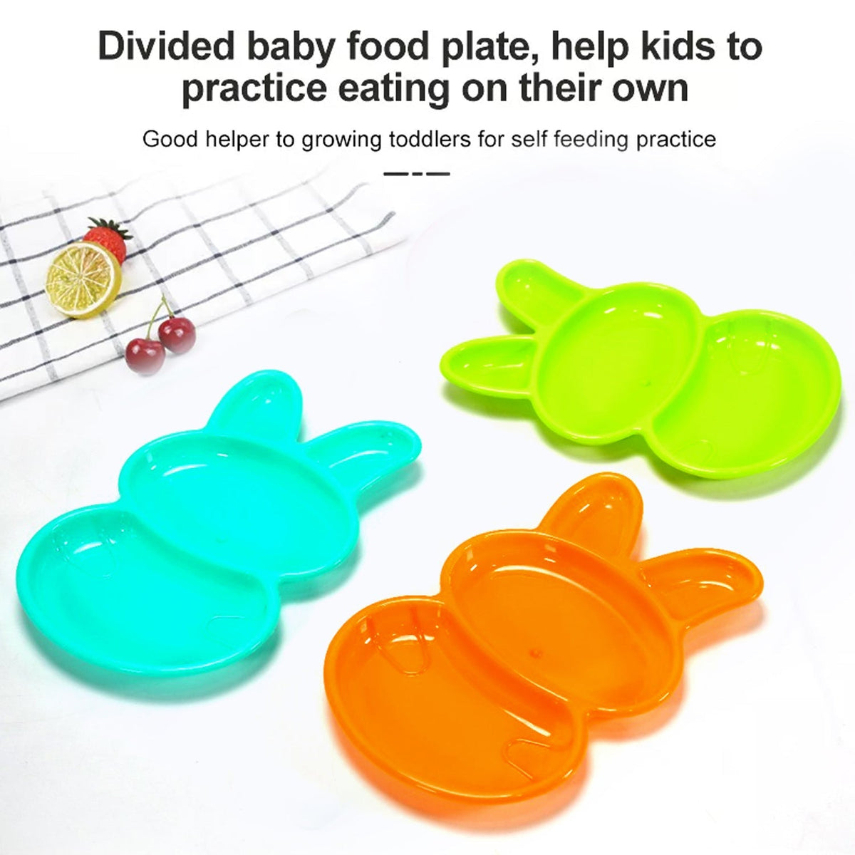 Rabbit Shape Kids Dish Set – 6 Pcs