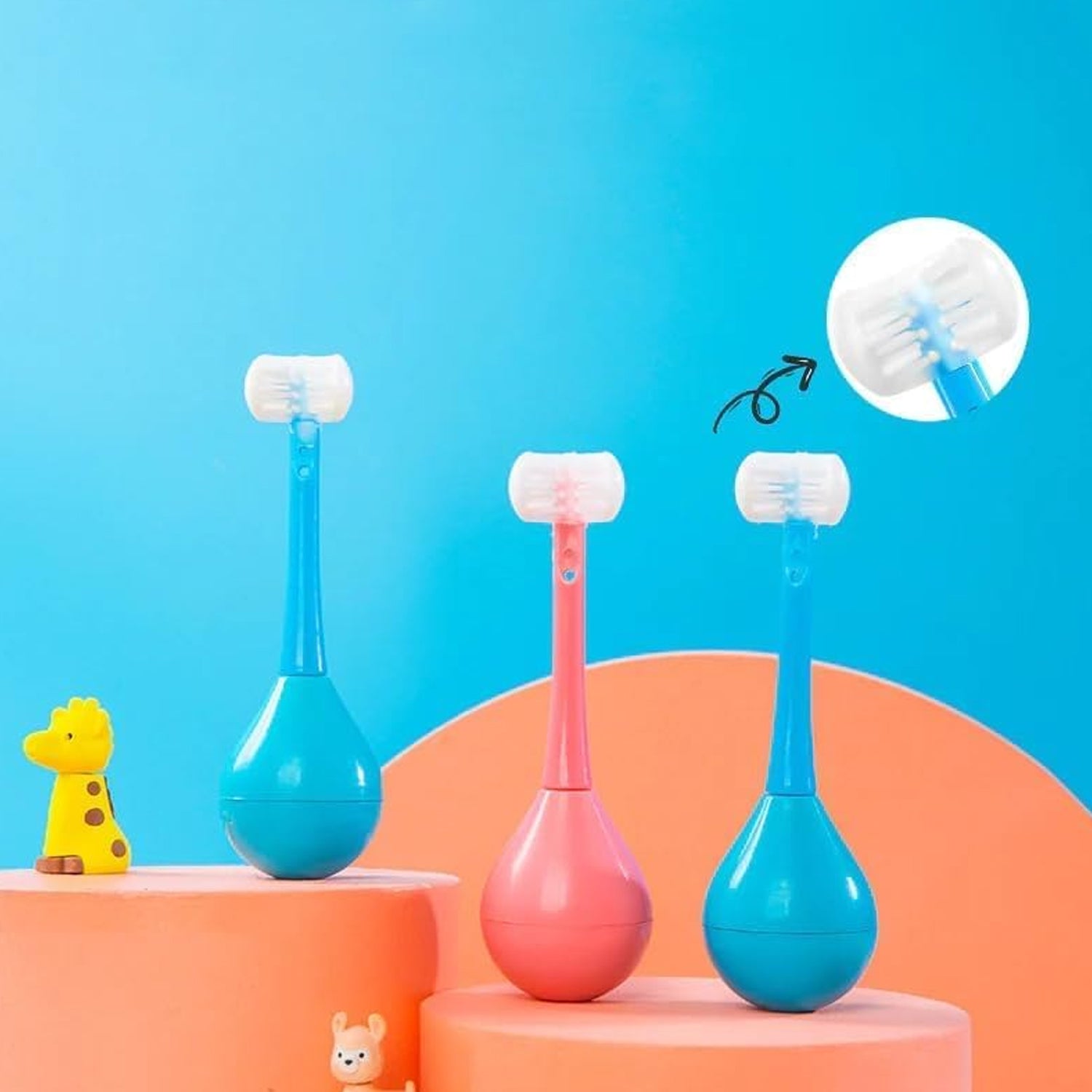3-Sided Toddler Toothbrush