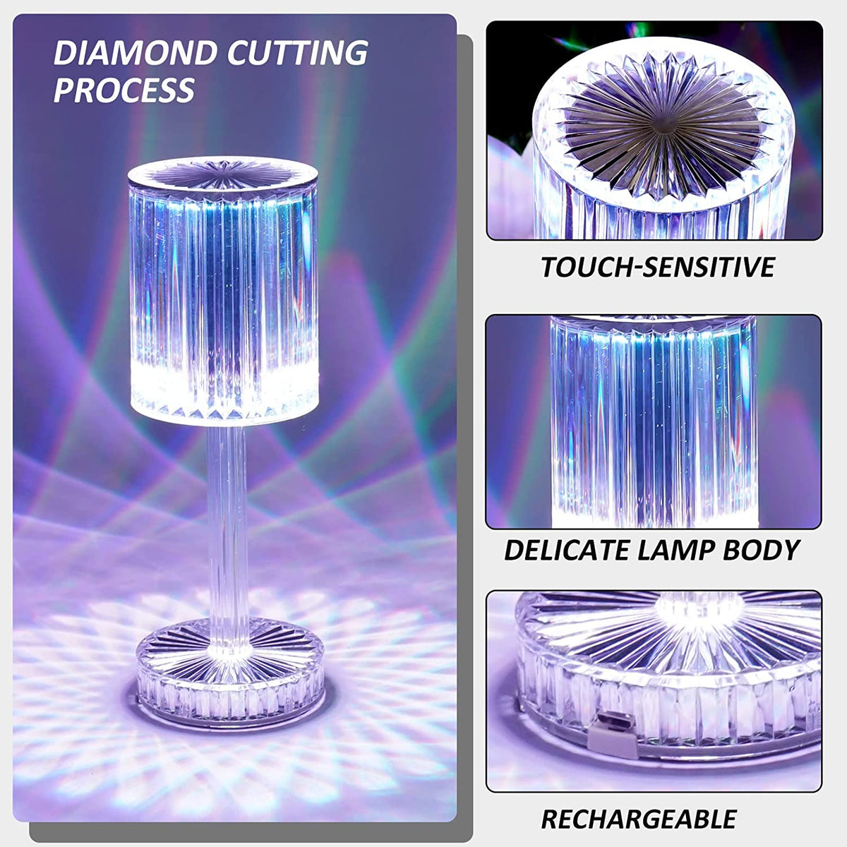 Crystal Touch Table Lamp