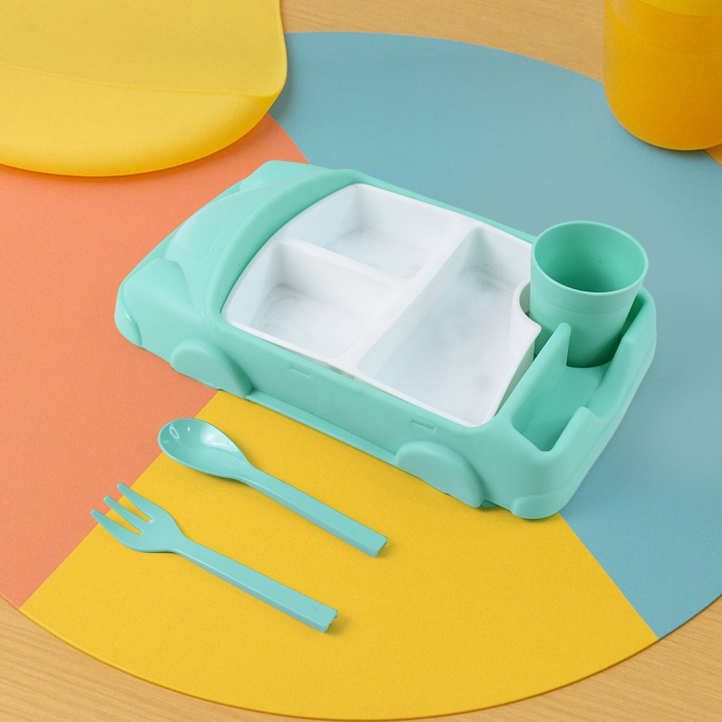 Car-Shaped Suction Baby Plate