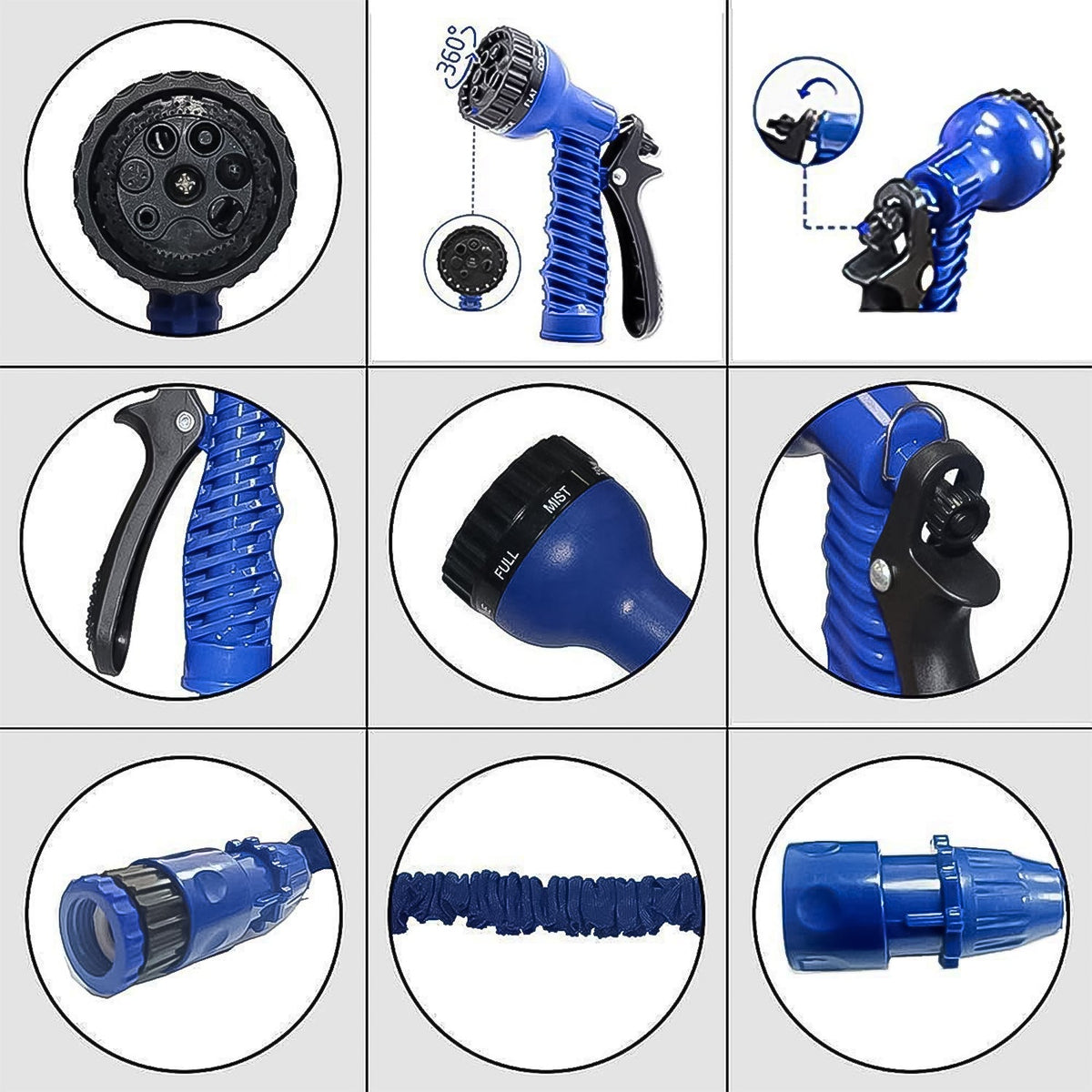 Expandable Magic Garden Hose With Spray Gun
