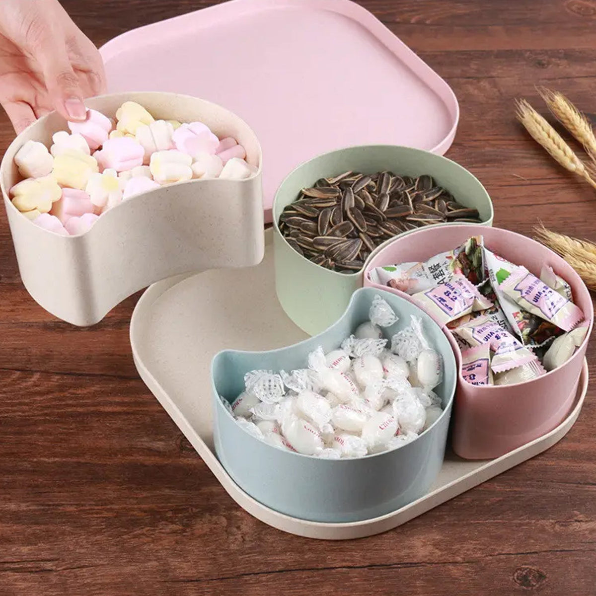 Rotating Compartment Candy Box
