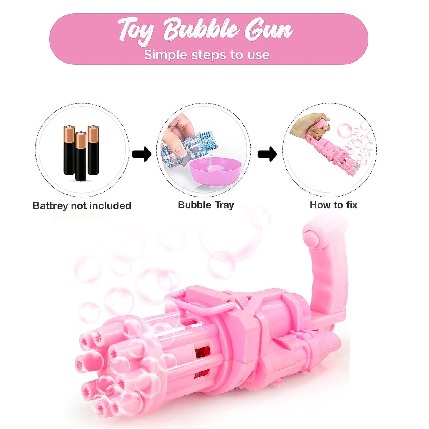 Battery Operated Bubbles Gun