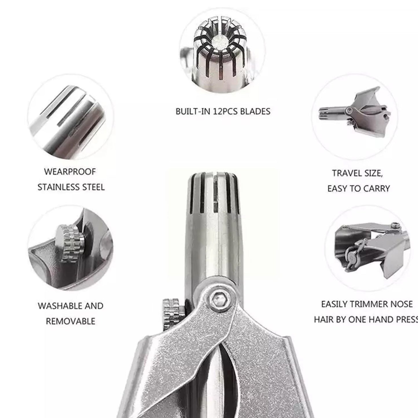 Nose Hair Clipper Stainless Steel