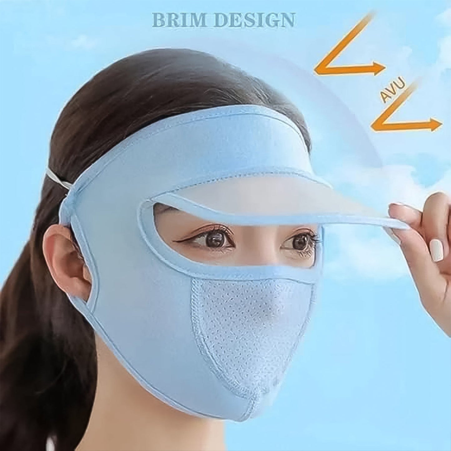 Uv Protection Cap With Built-in Mask