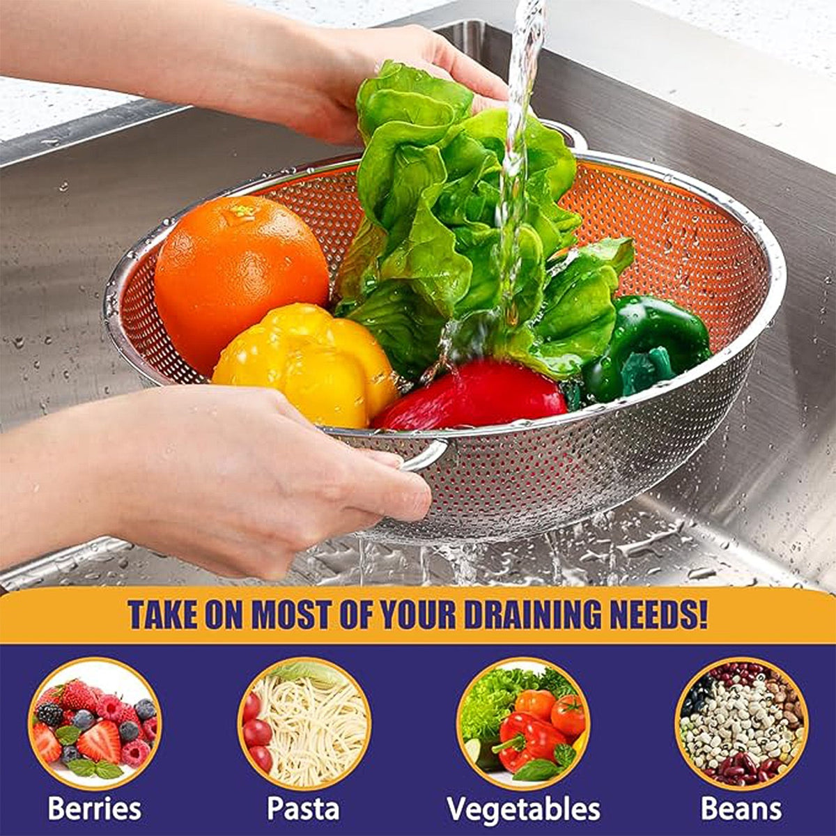 Collapsible Stainless Steel Strainer
