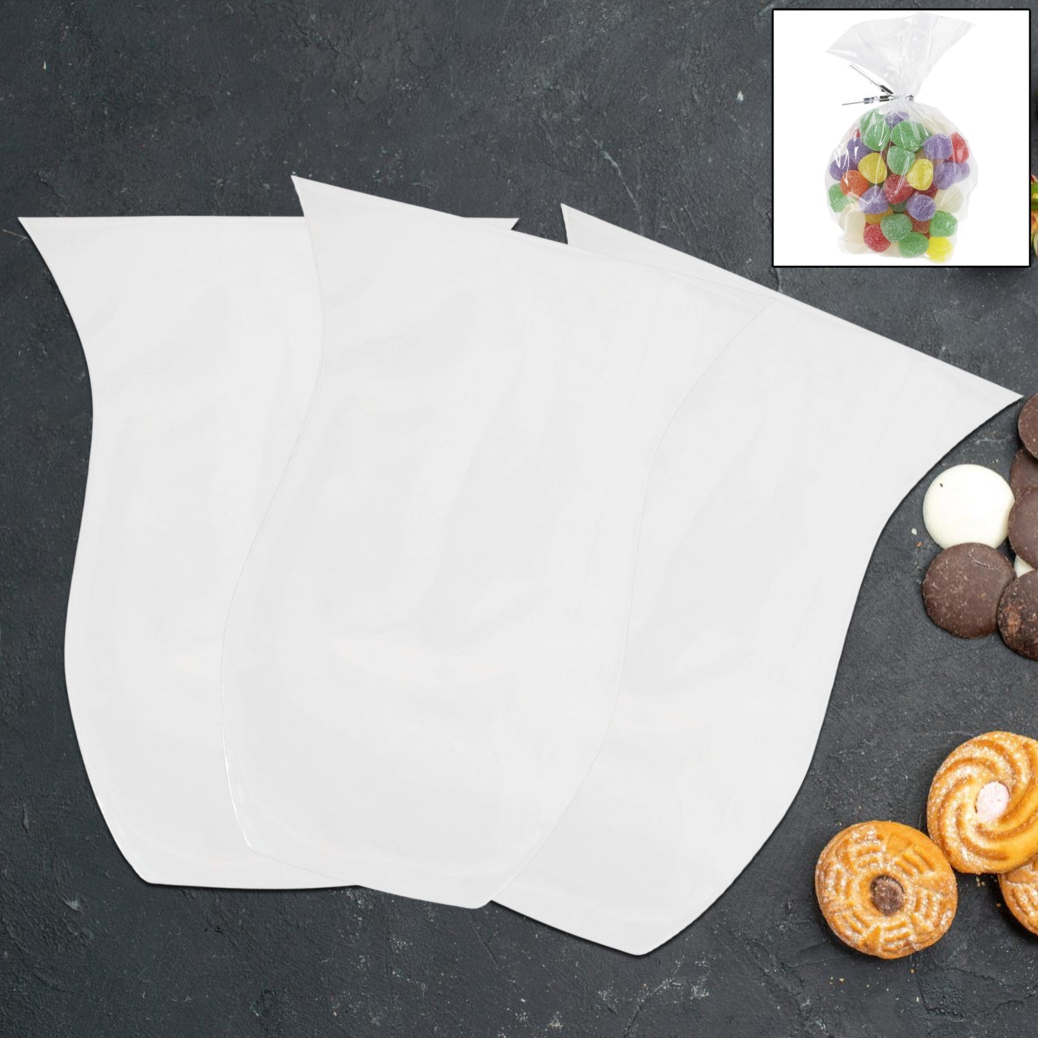 Clear Cookie Bags Gift Bag Clear Flat Treat Bags