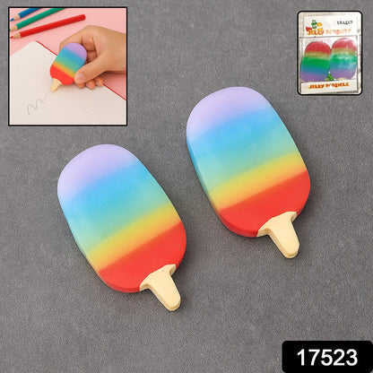 Jelly Popsicle 3D Eraser Set – 2 Pcs