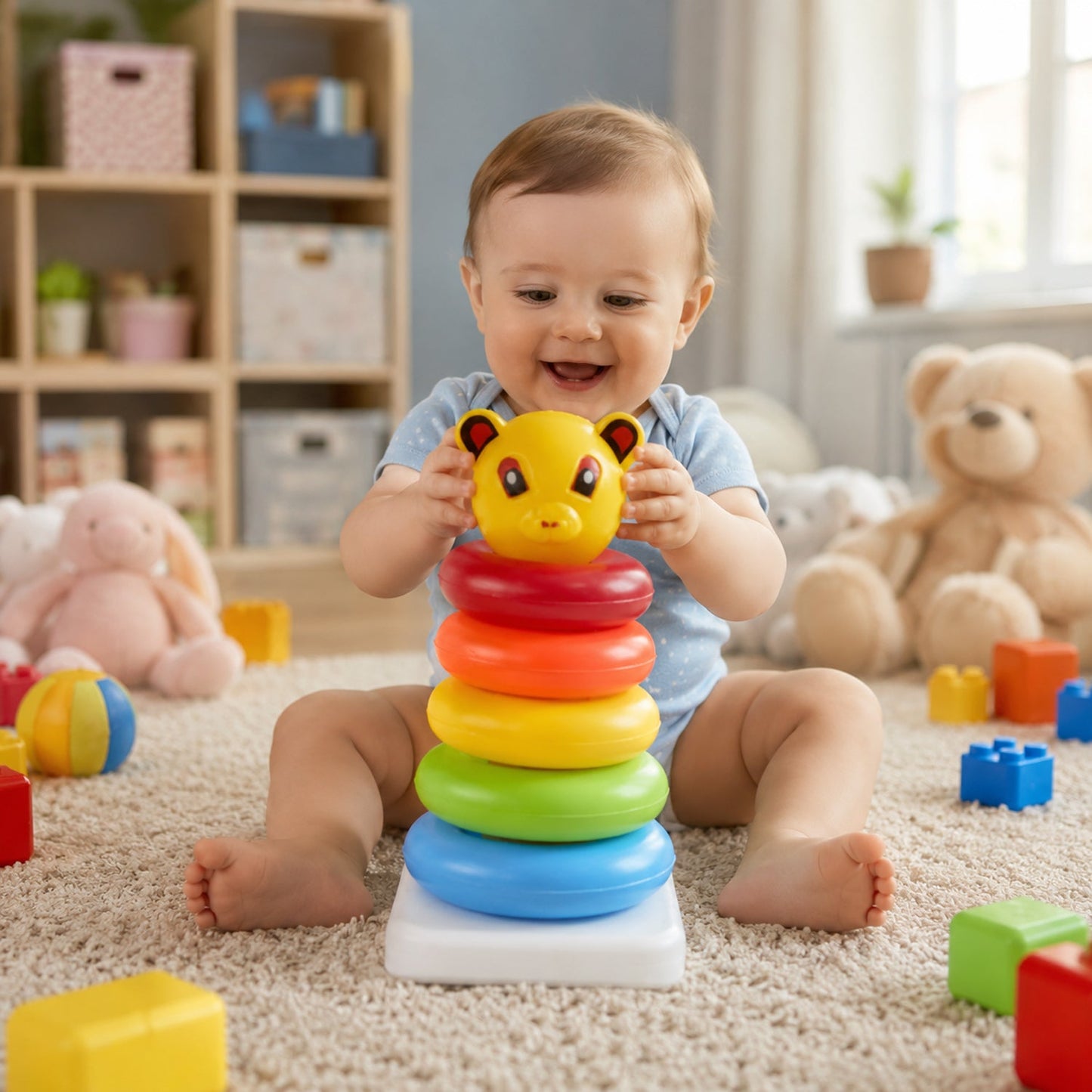 Teddy Stacking Ring Toy