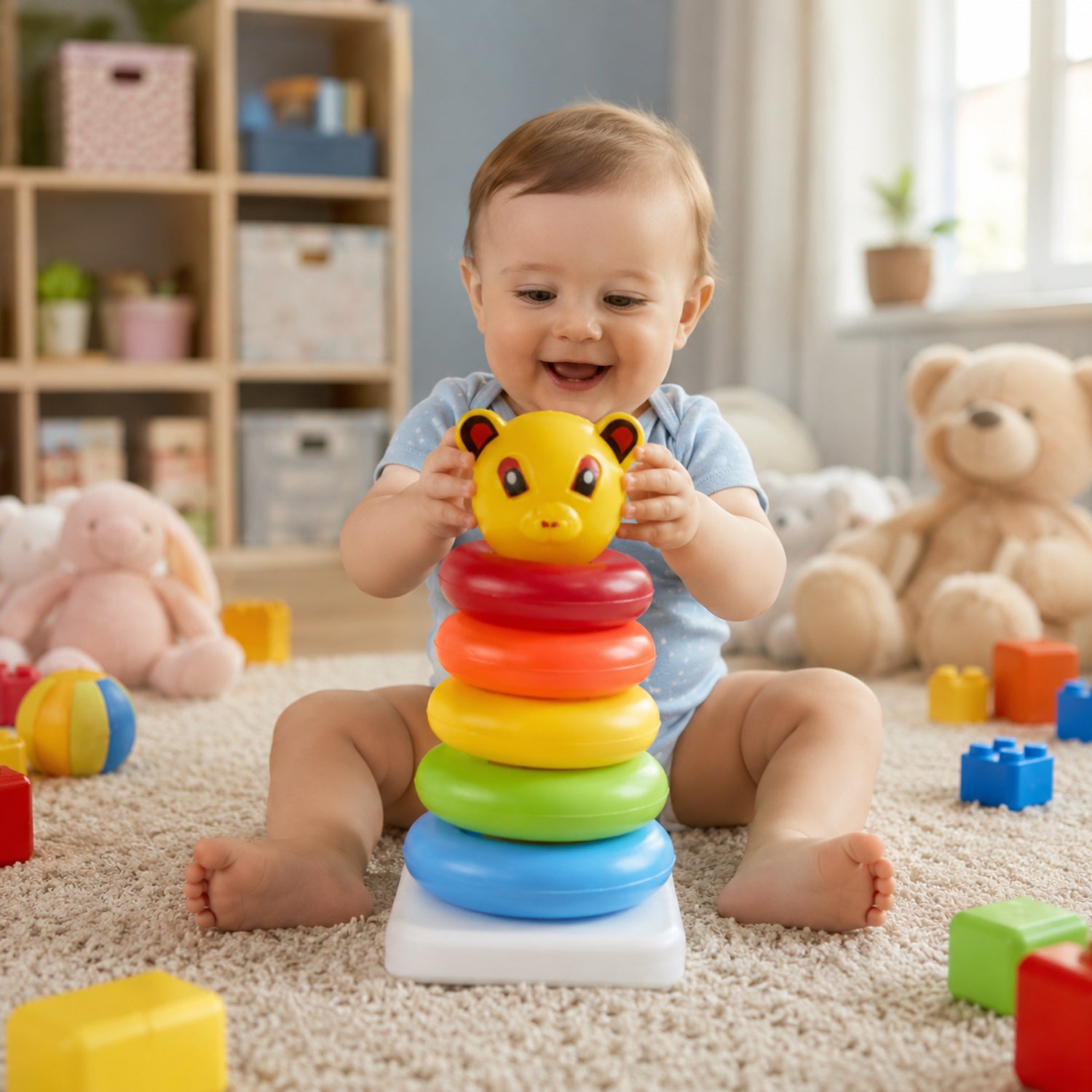 Teddy Stacking Ring Toy