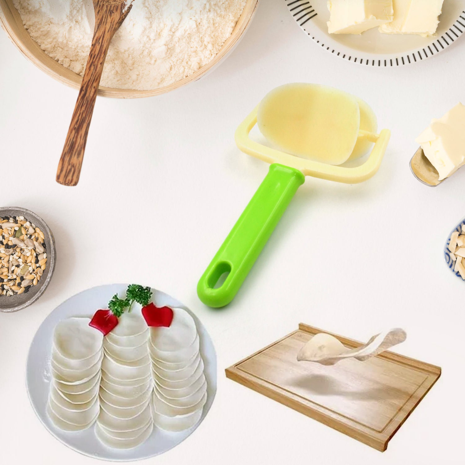 Round Dough Cutter Roller – 1 Pc