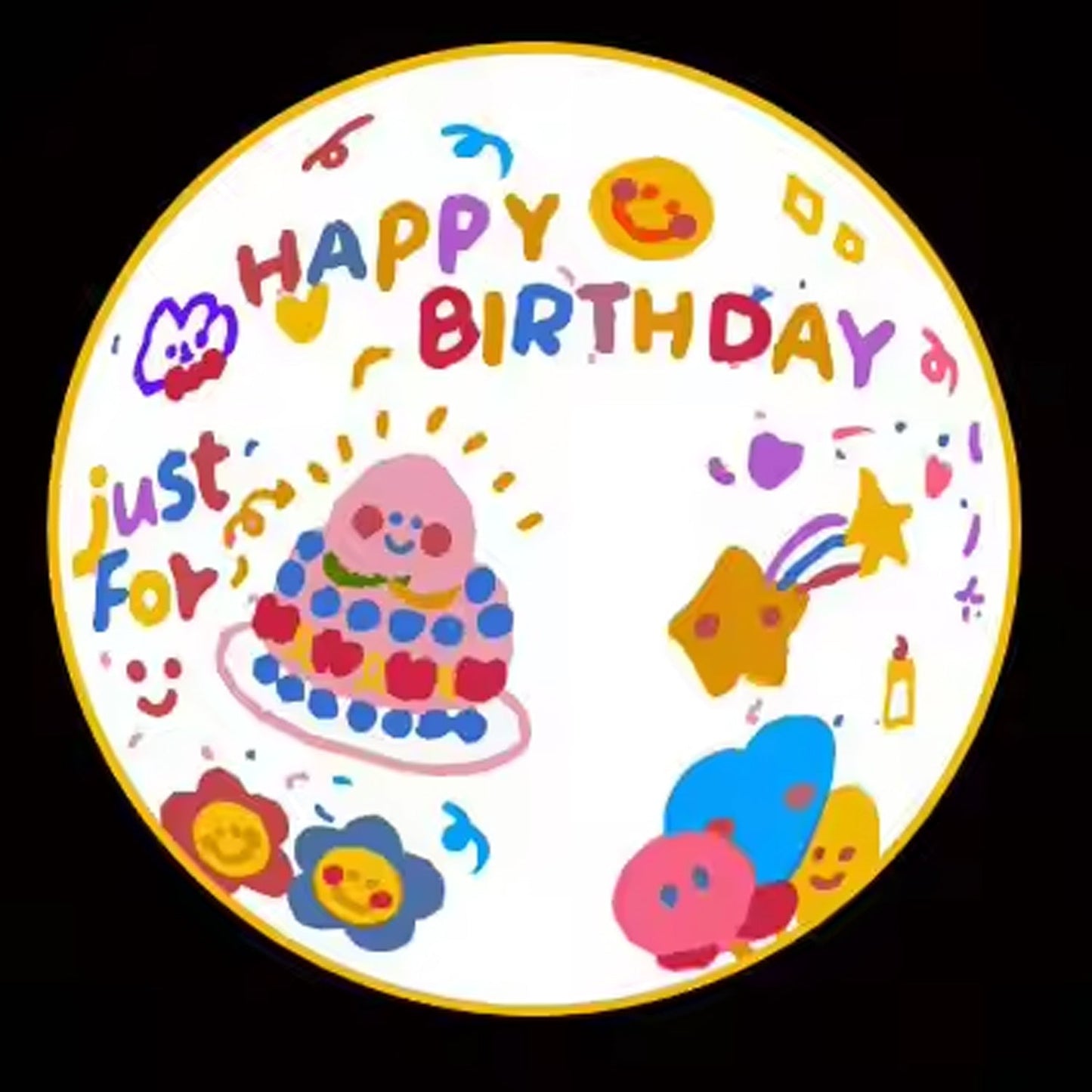 Birthday Projector With 8 Slides Patterns