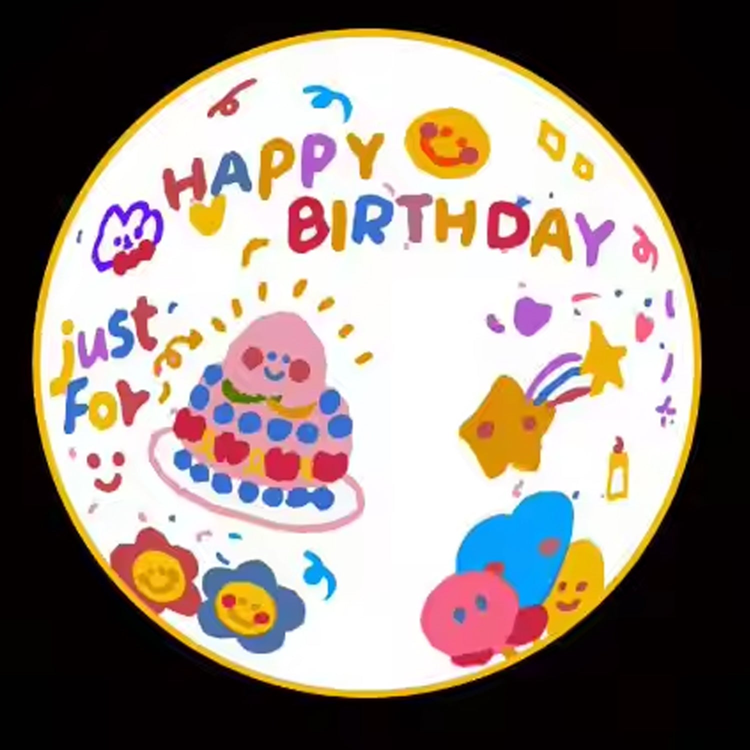 Birthday Projector With 8 Slides Patterns