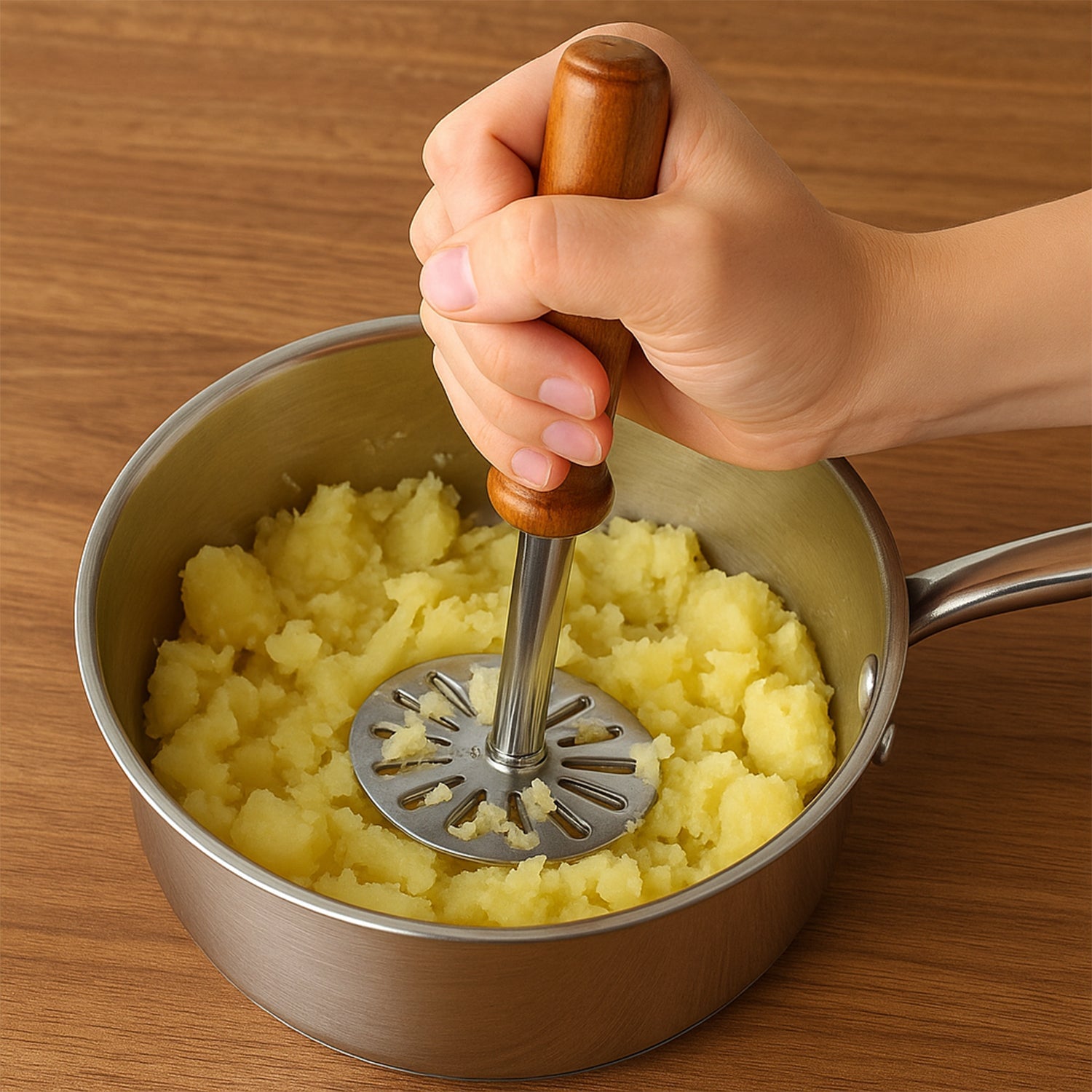 Wooden Paubhaji Masher