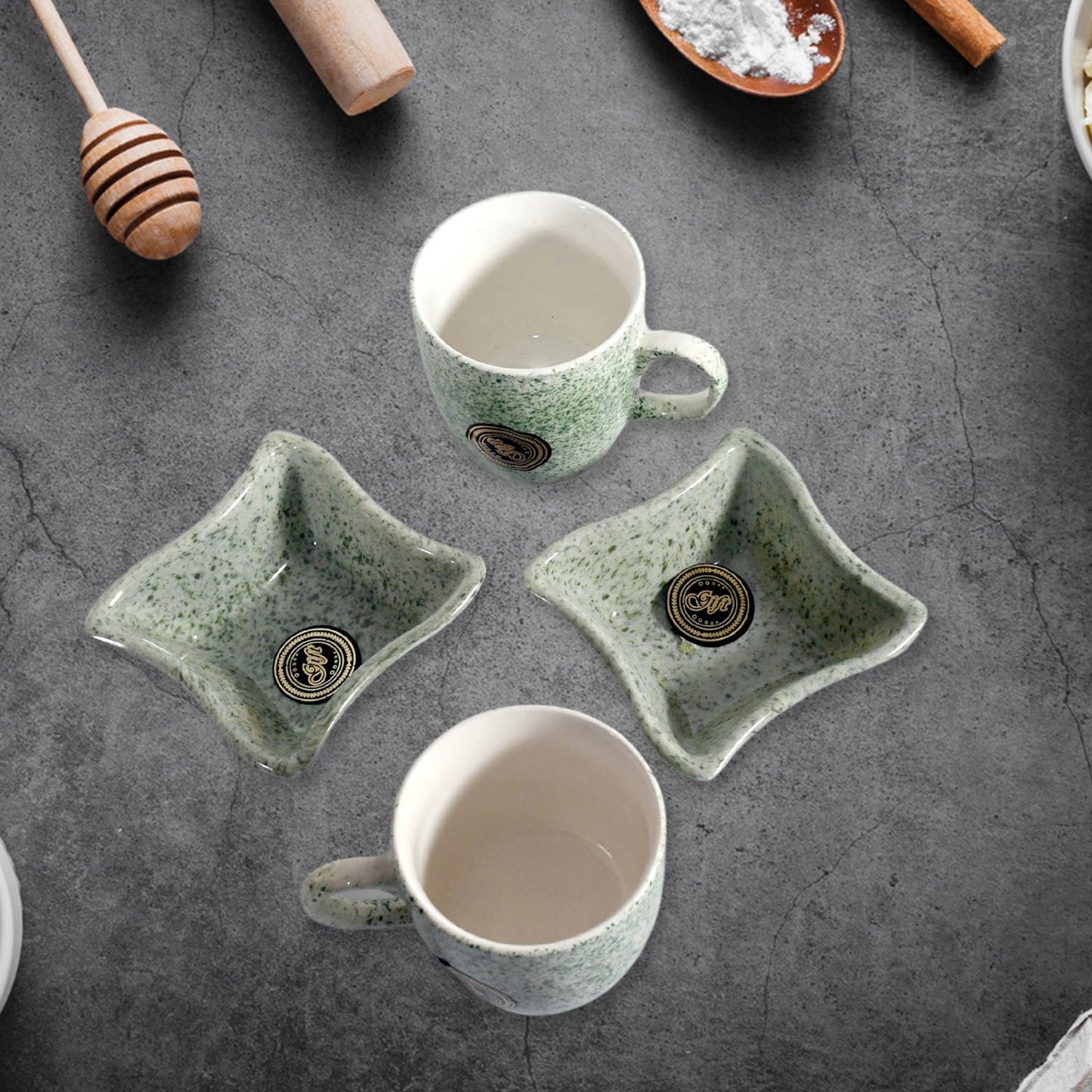 Colorful Ceramic Cup & Bowl Set