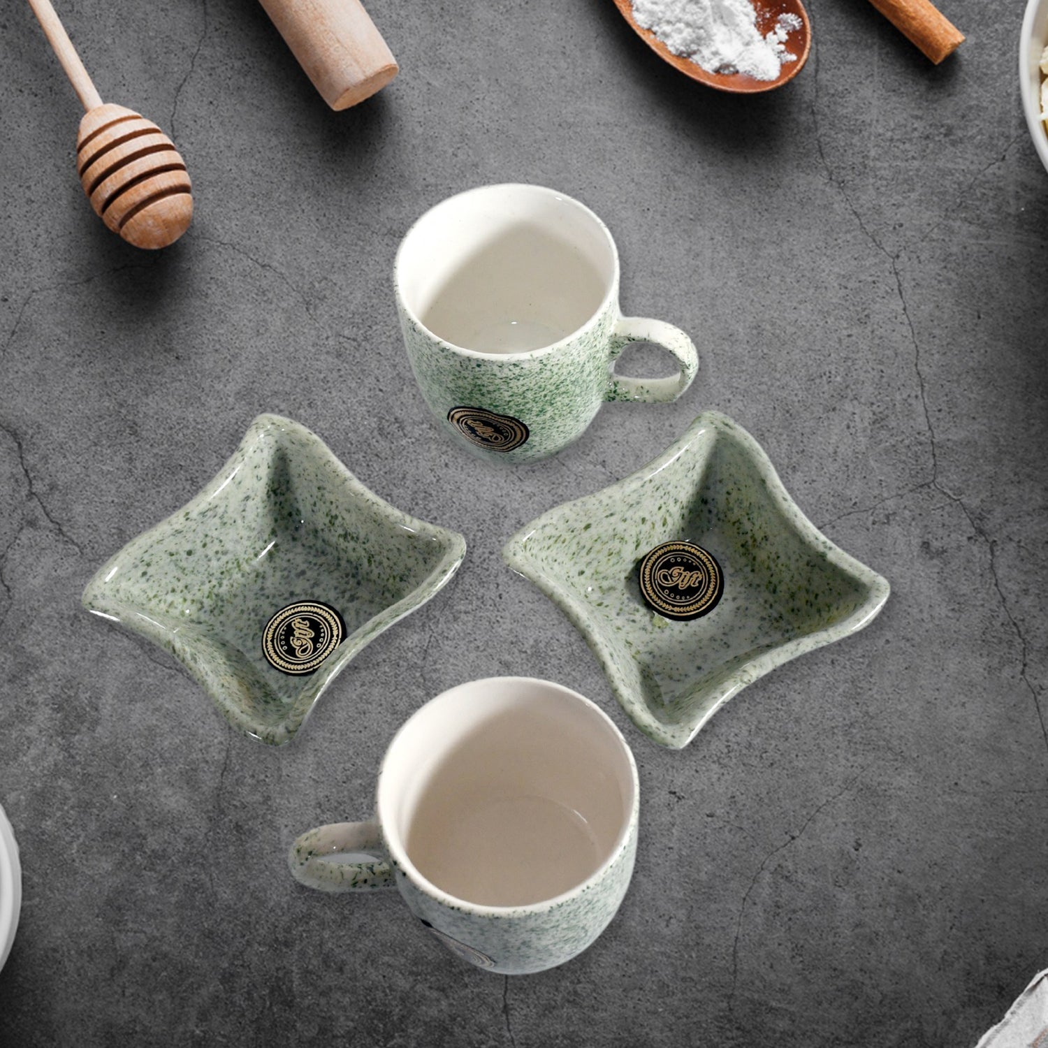 Colorful Ceramic Cup & Bowl Set