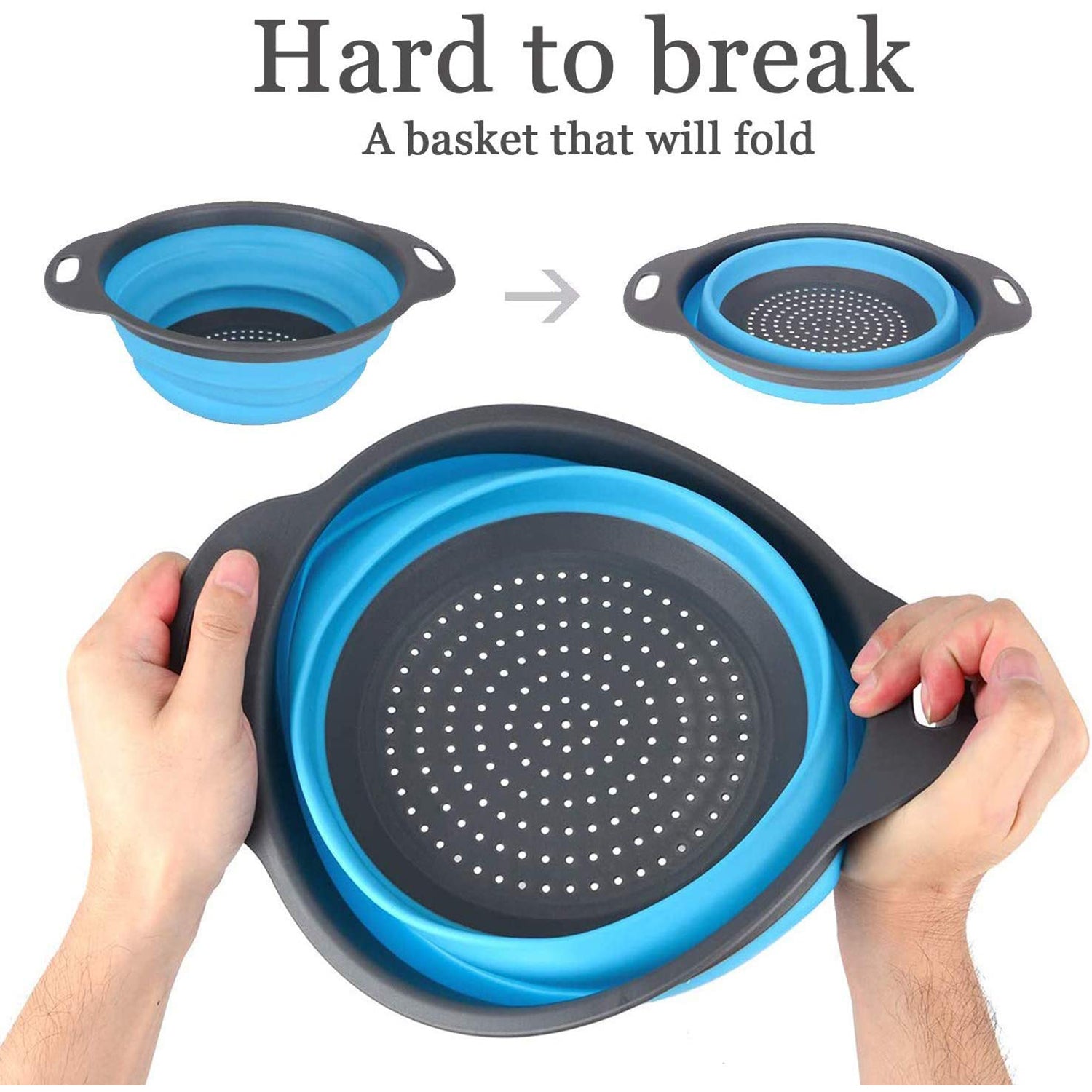 Foldable Round Silicone Strainer