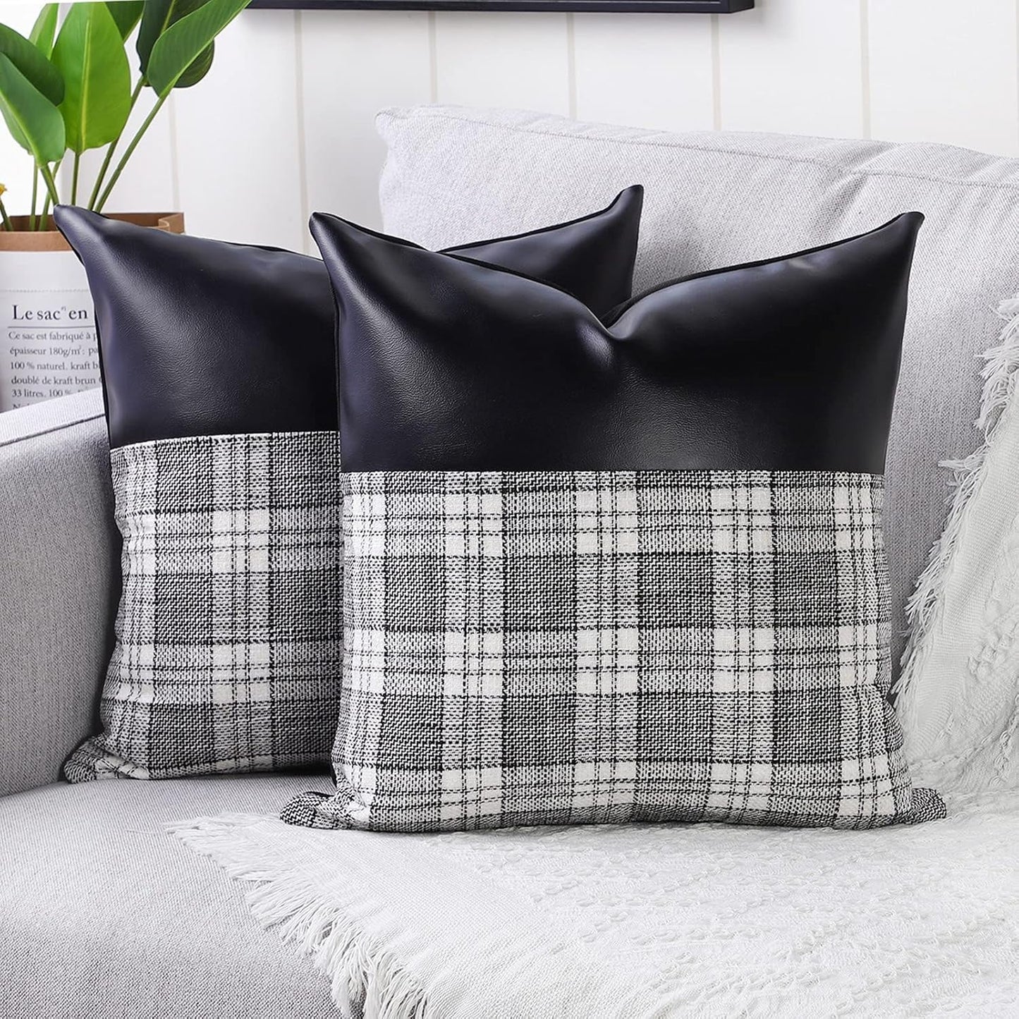 Pillow Covers Cushion Cases Soft Leather