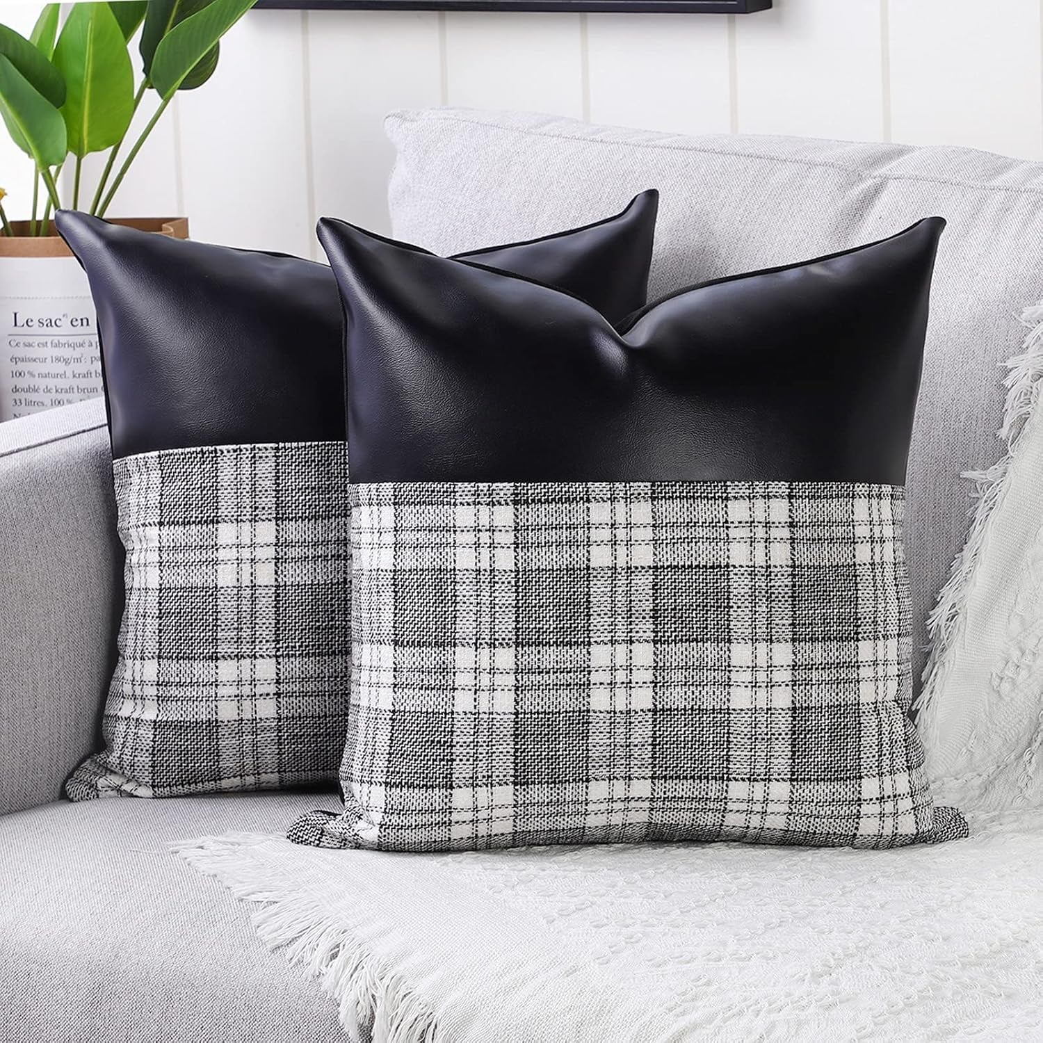 Pillow Covers Cushion Cases Soft Leather