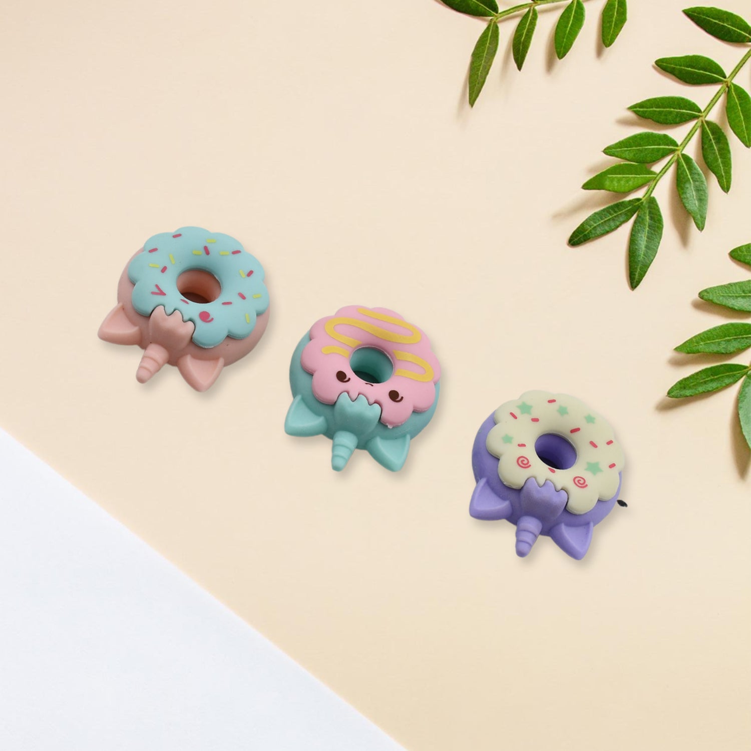 Cartoon Donut Eraser Set