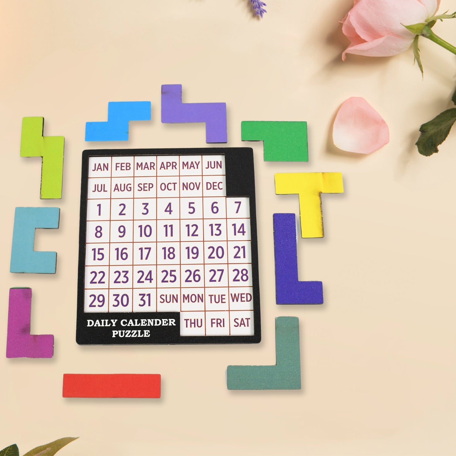 Wooden Daily Calendar Puzzle