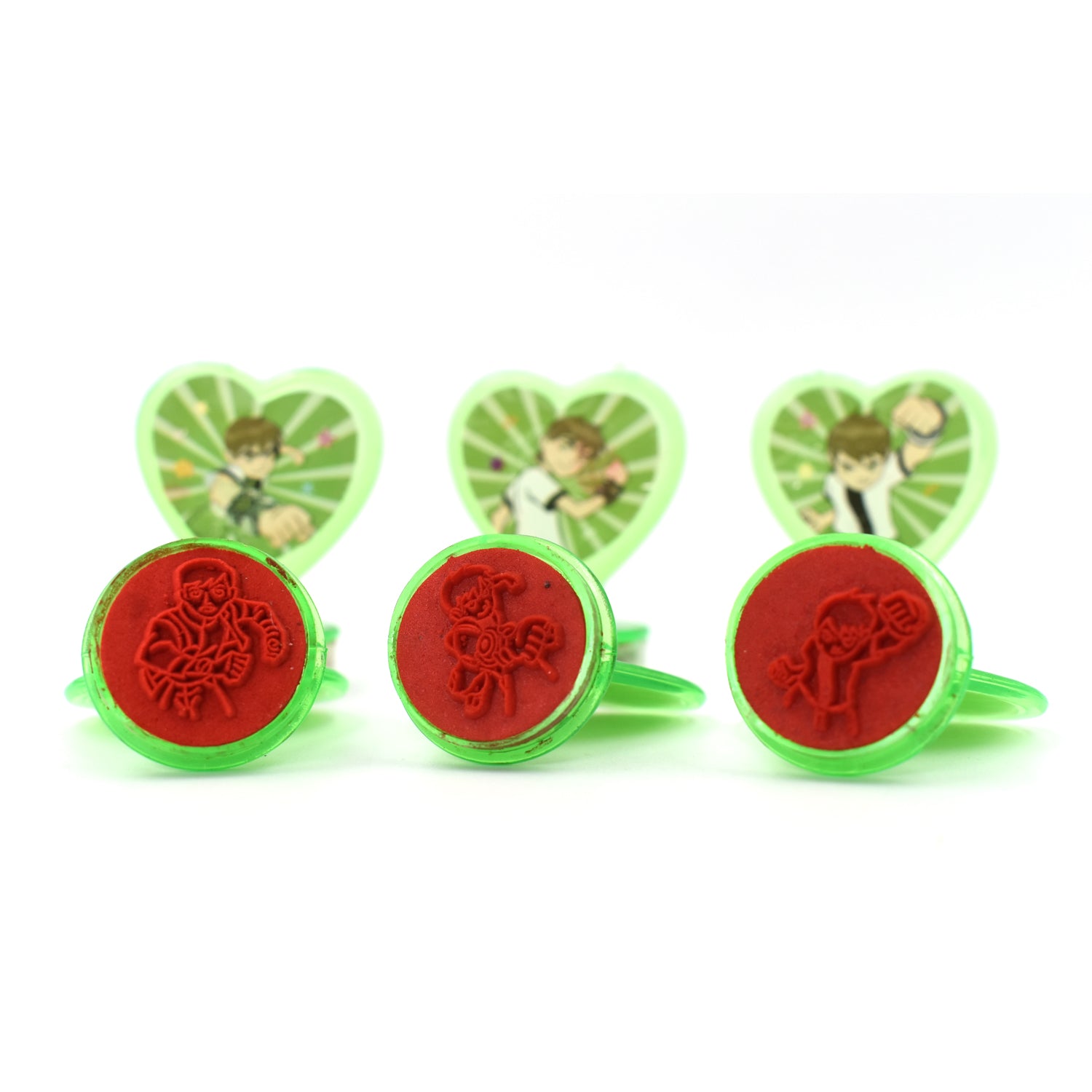 Ben 10 Heart Shape Stamps ( 6 Pcs)