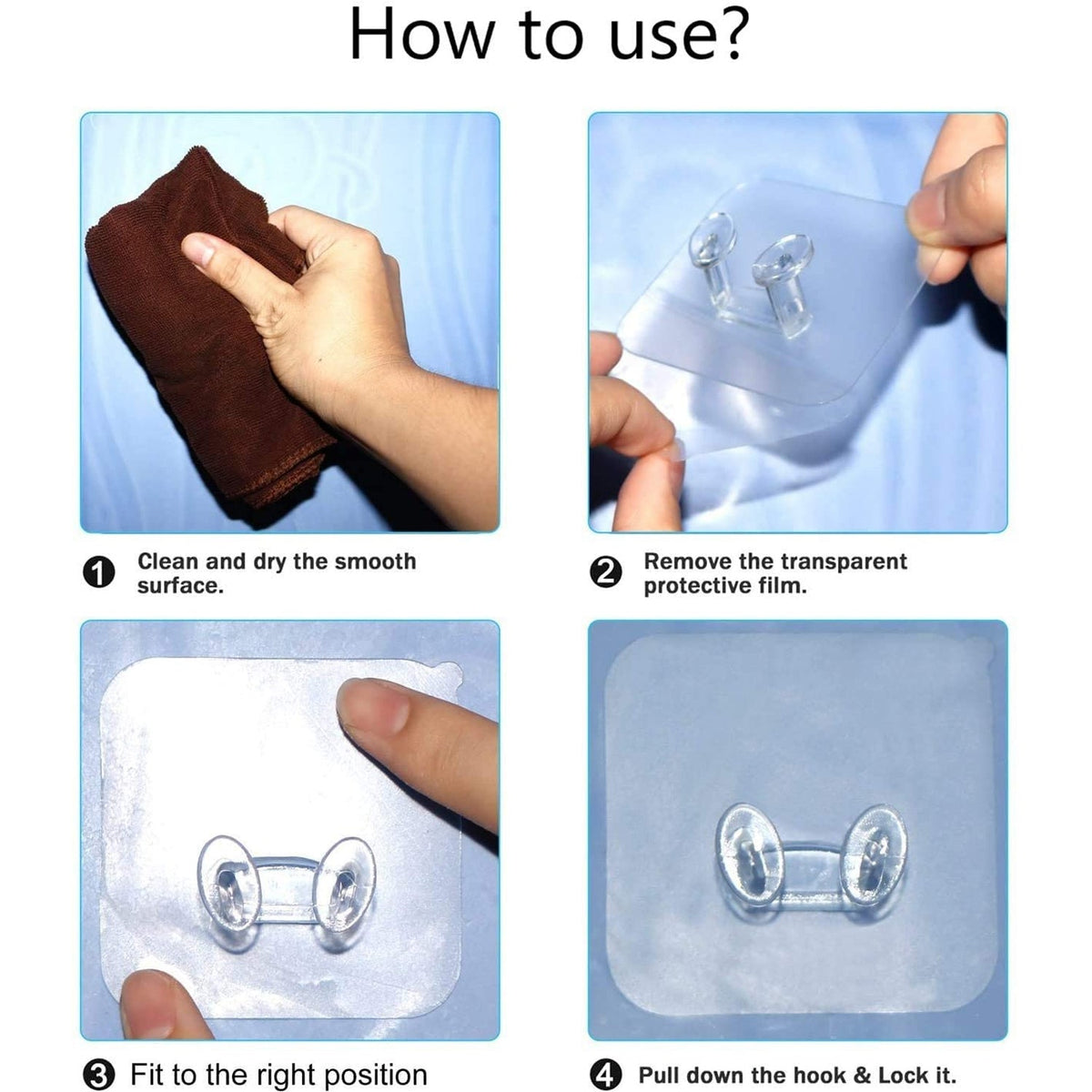 Clear Adhesive Hook