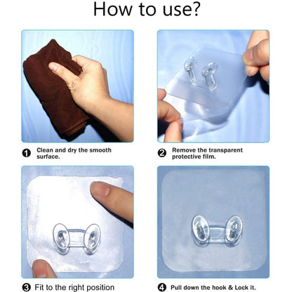 Clear Adhesive Hook