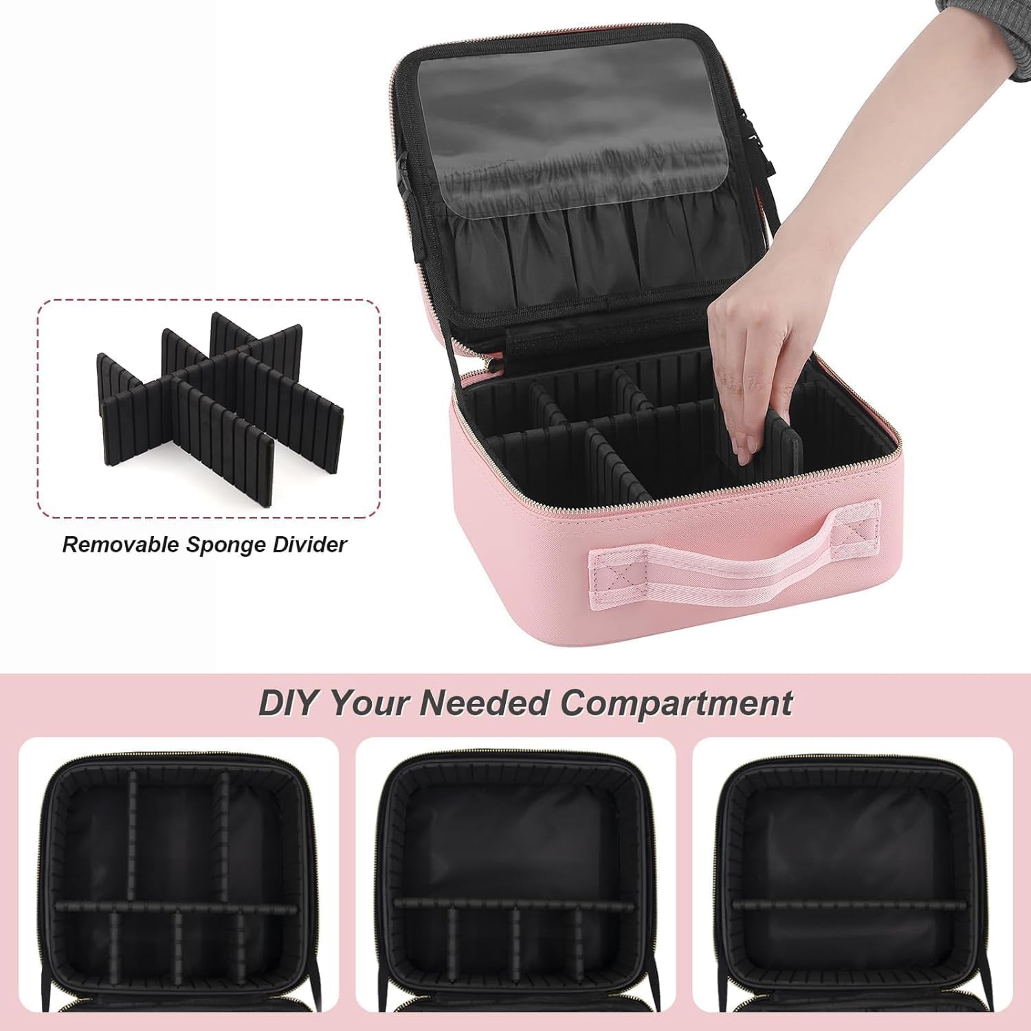 LED Makeup Organizer with Mirror