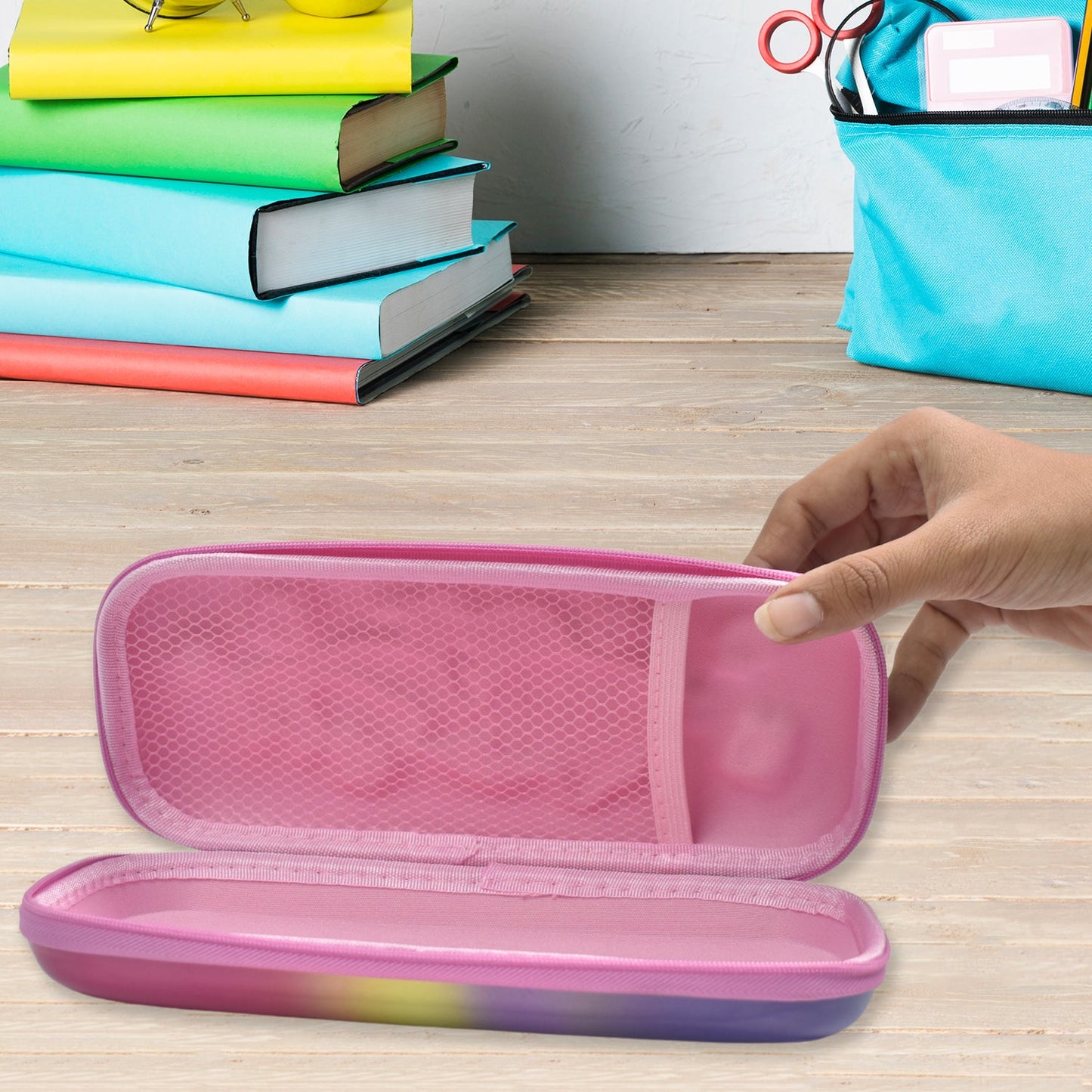3d Cartoon Zipper Compass Box Pencil Box (1 Pc)